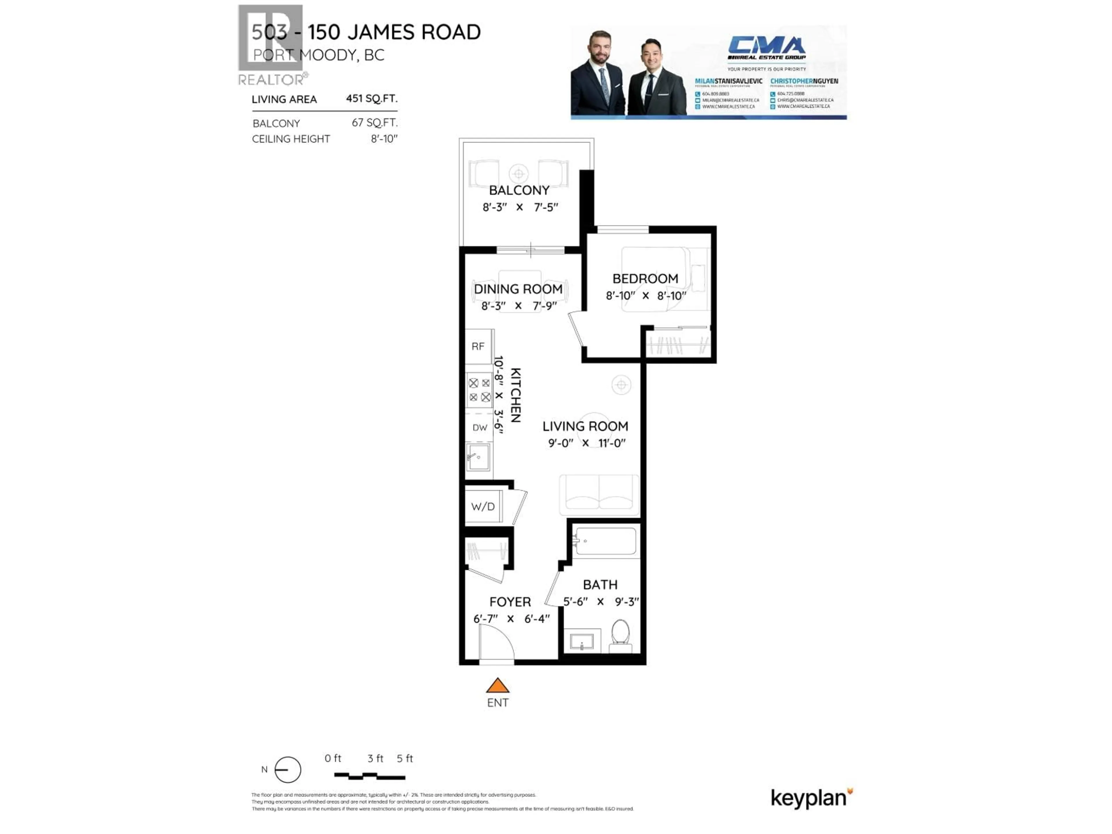 Floor plan for 503 - 150 JAMES ROAD, Port Moody British Columbia V3H2S4