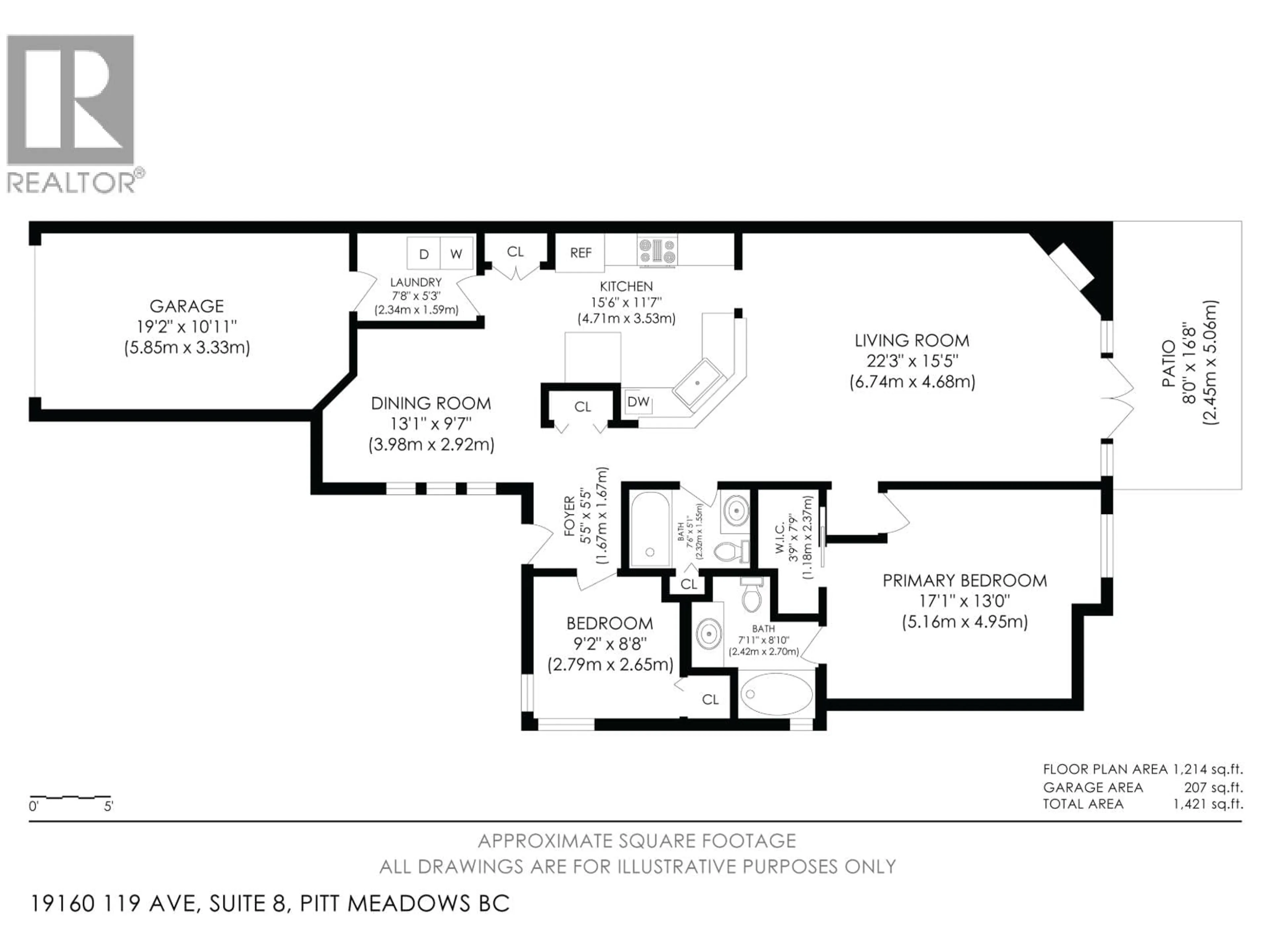 Floor plan for 8 - 19160 119 AVENUE, Pitt Meadows British Columbia V3Y2L7