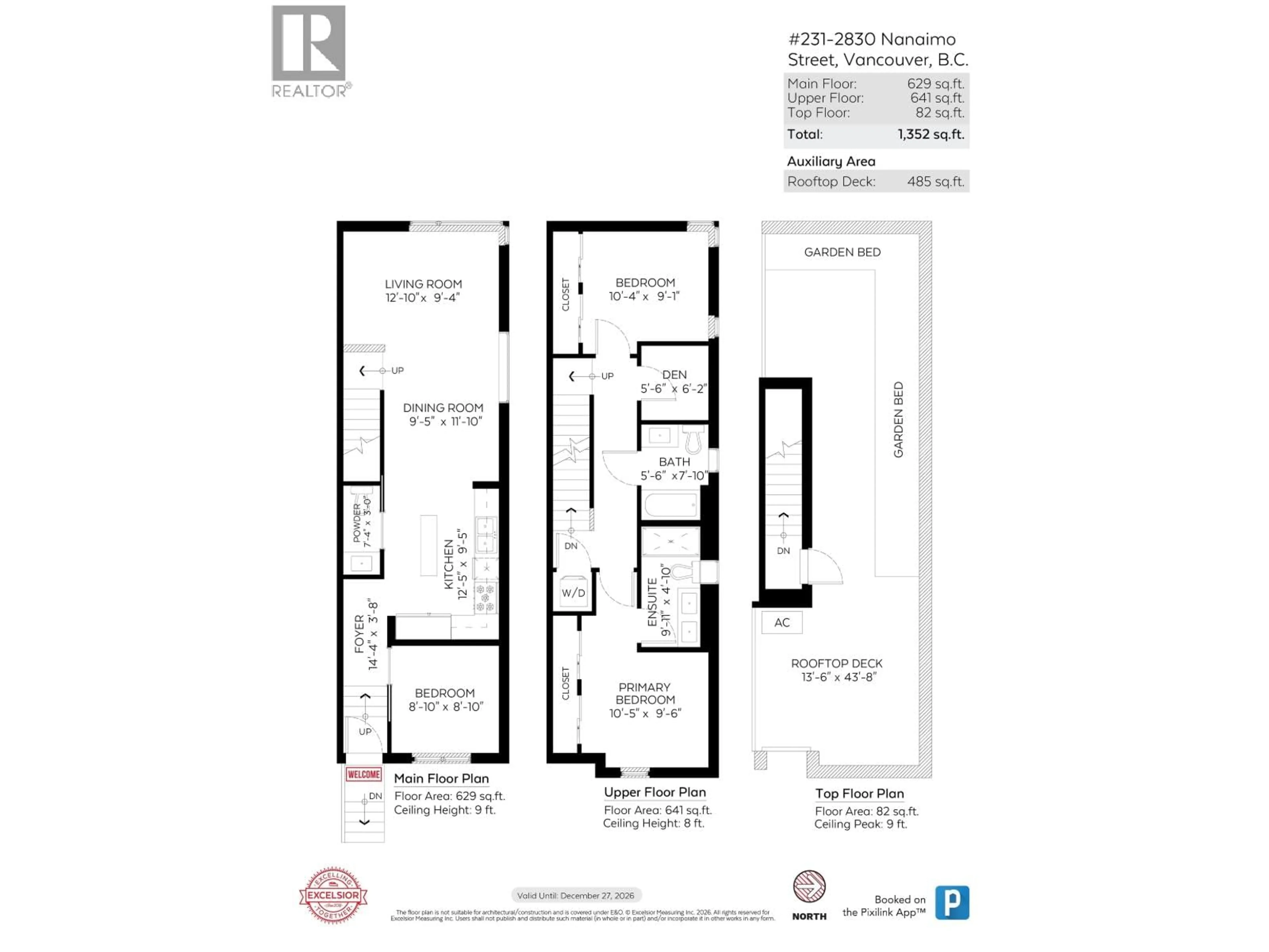 Floor plan for 231 - 2830 NANAIMO STREET, Vancouver British Columbia V5N0E3