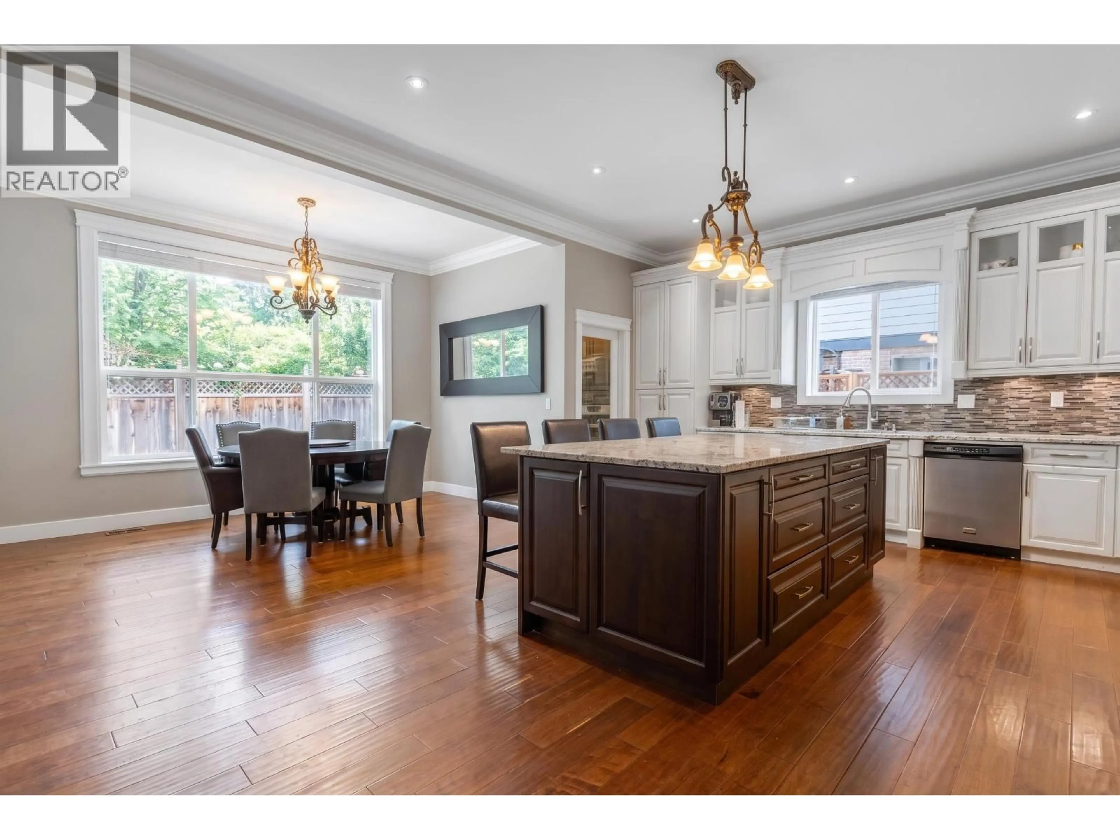 Open concept kitchen, wood/laminate floor for 3383 GISLASON AVENUE, Coquitlam British Columbia V3E0C5