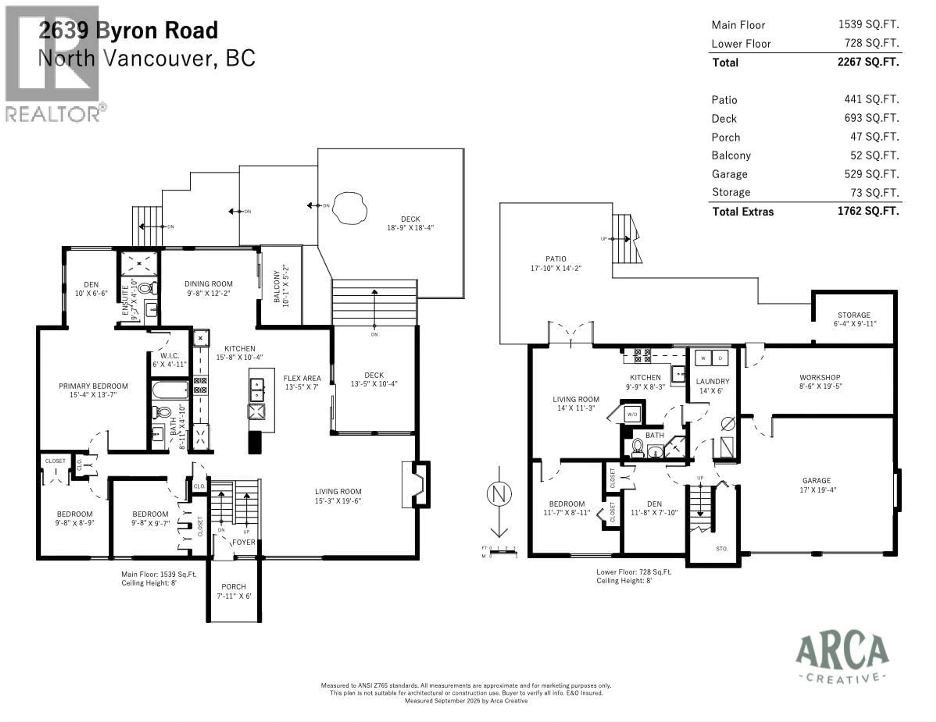 Floor plan for 2639 BYRON ROAD, North Vancouver British Columbia V7H1L9
