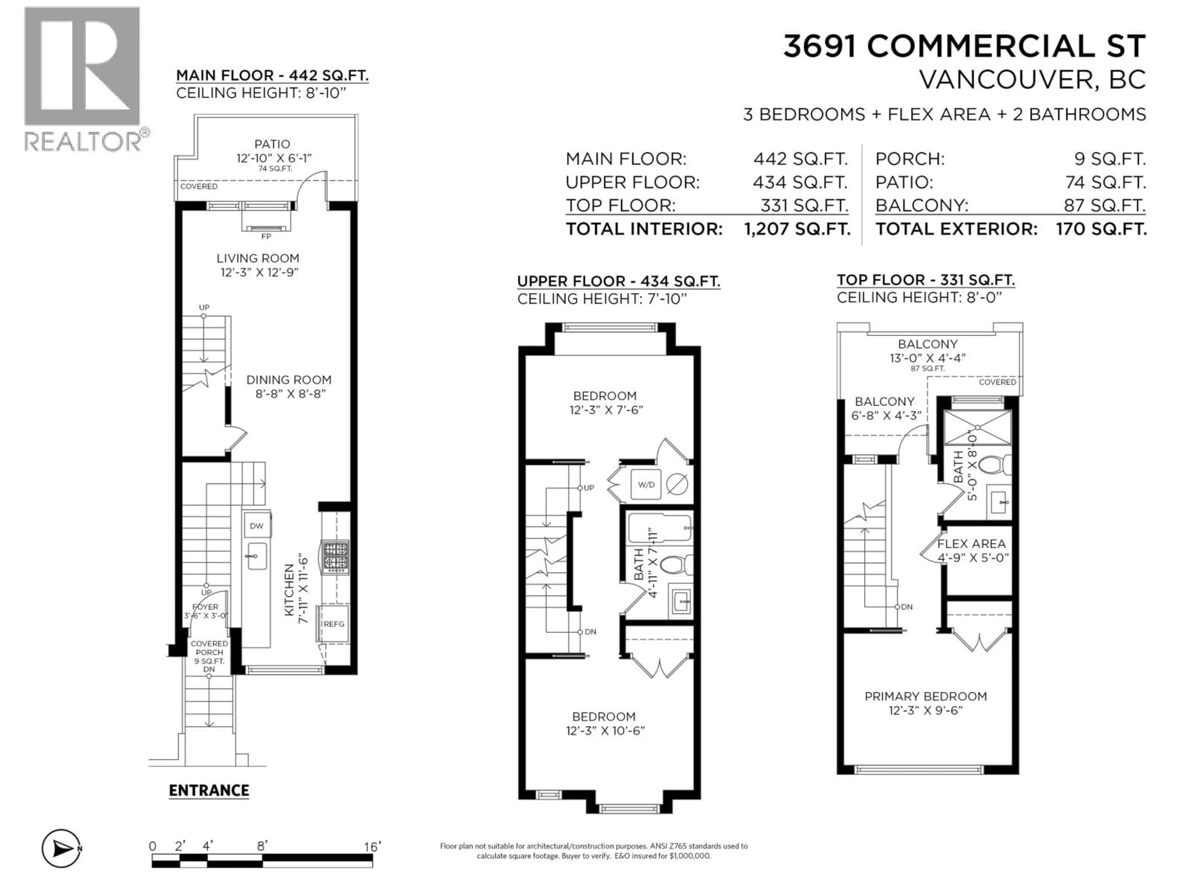 Floor plan for 3691 COMMERCIAL STREET, Vancouver British Columbia V5N4G1