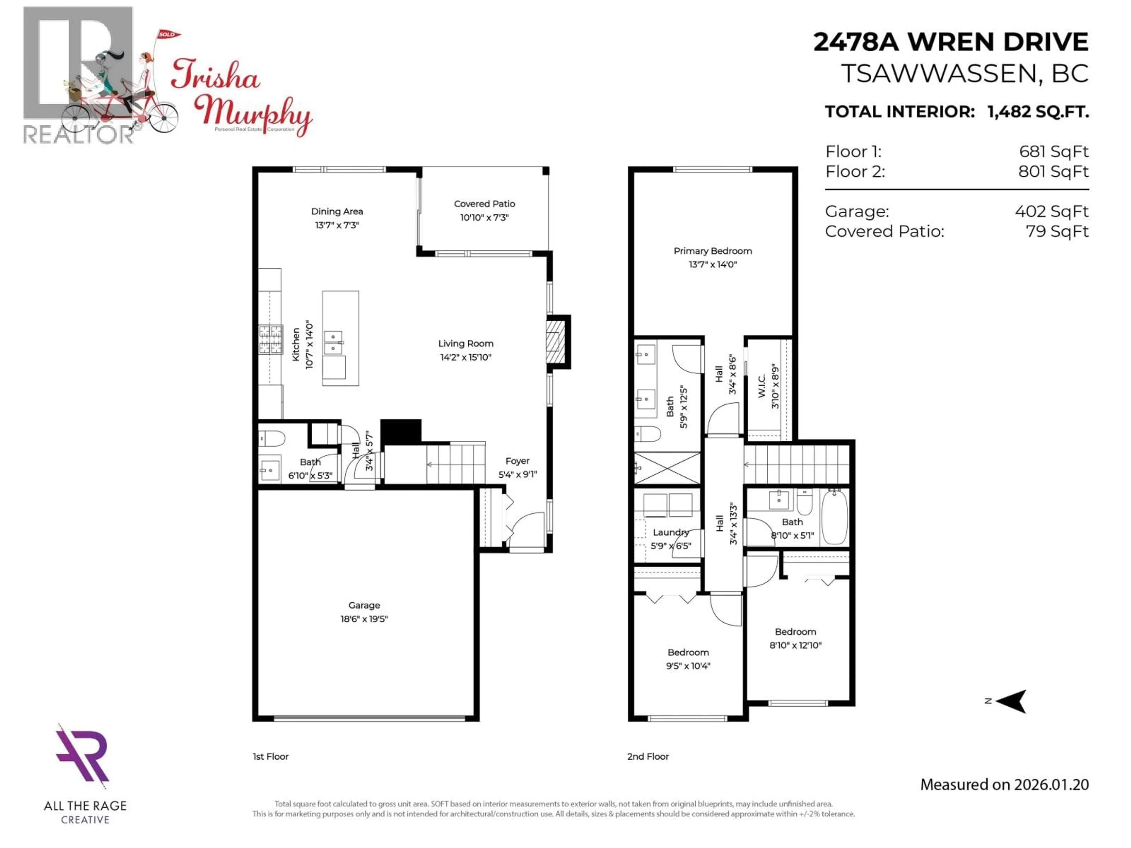 Floor plan for 2478A - WREN DRIVE, Delta British Columbia V4M0E6