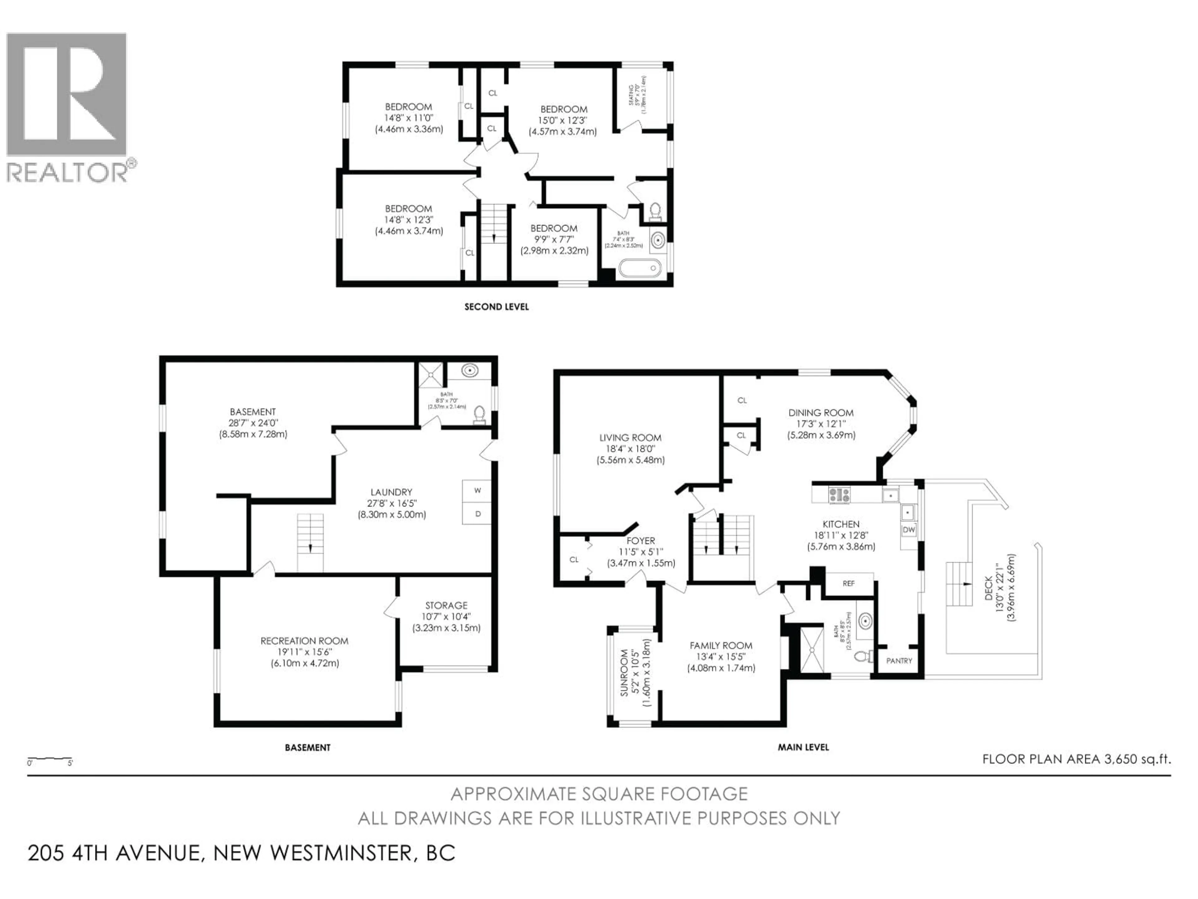 Floor plan for 205 FOURTH AVENUE, New Westminster British Columbia V3L1N5