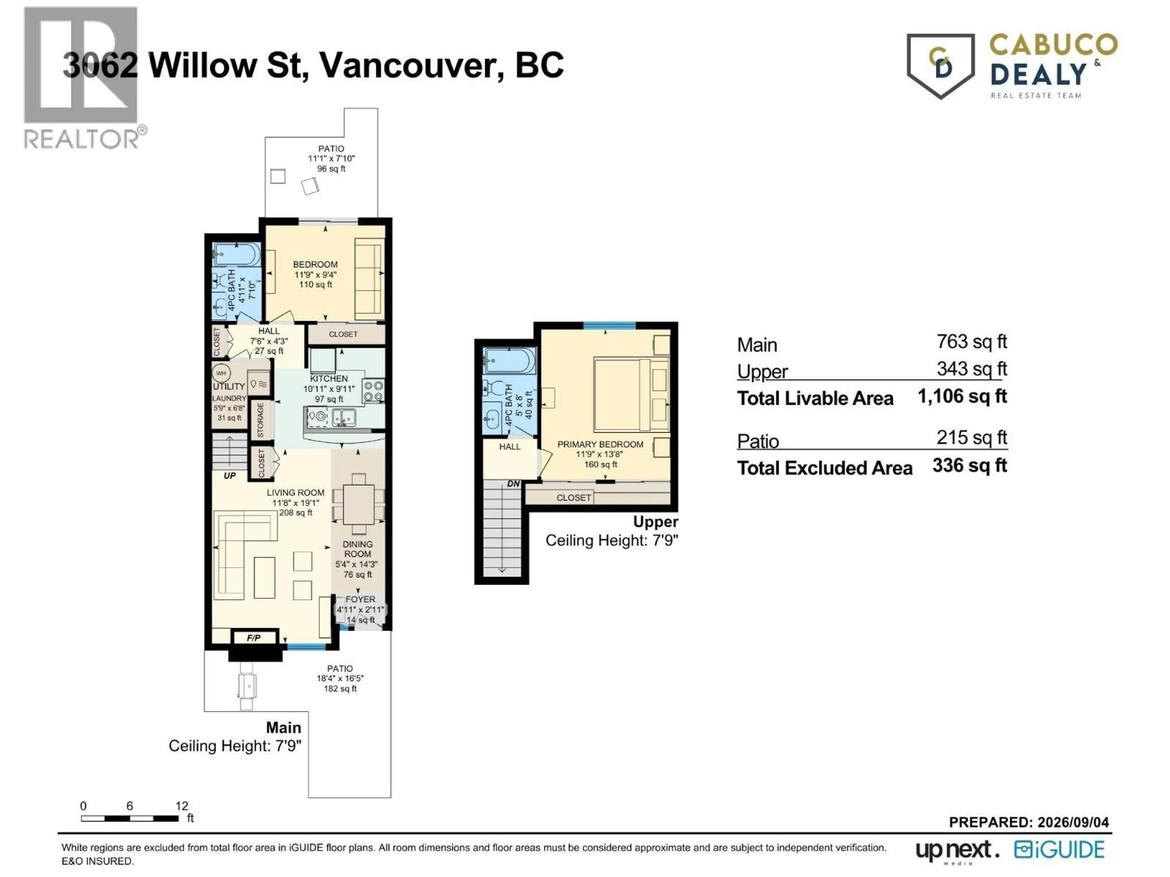 Floor plan for 3062 WILLOW STREET, Vancouver British Columbia V5Z3P3