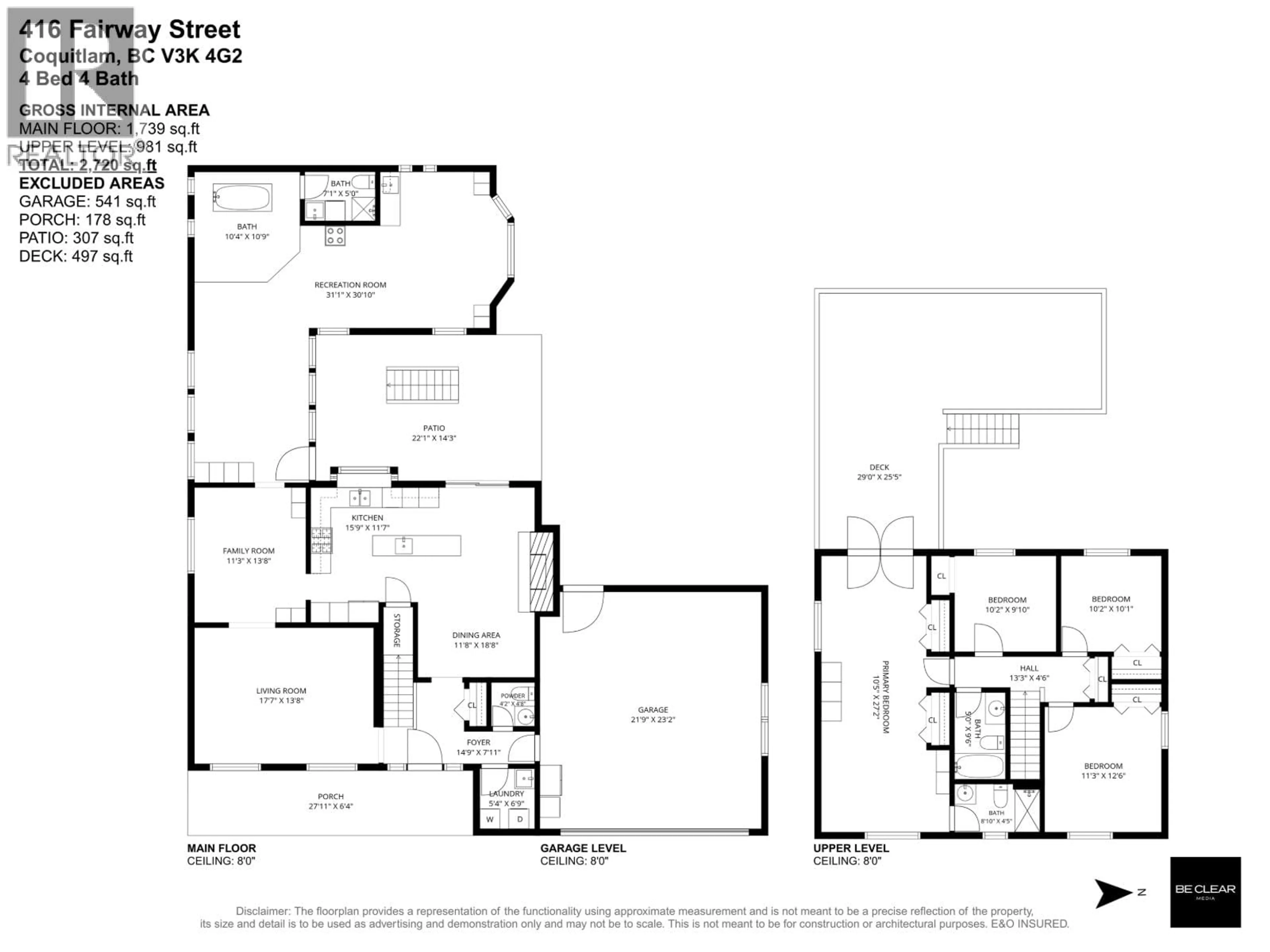 Floor plan for 416 FAIRWAY STREET, Coquitlam British Columbia V3K4G2