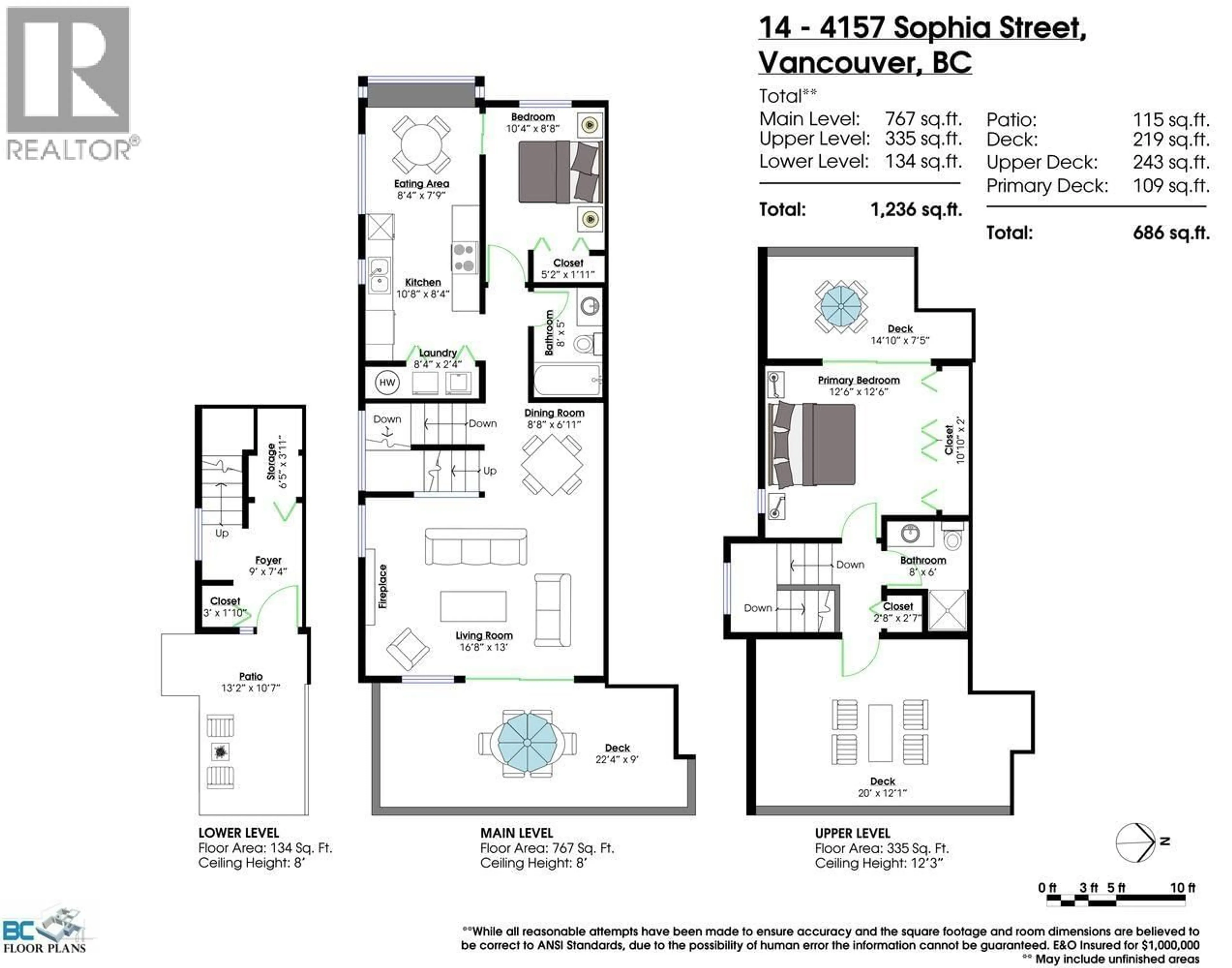 Floor plan for 14 - 4157 SOPHIA STREET, Vancouver British Columbia V5V3V4