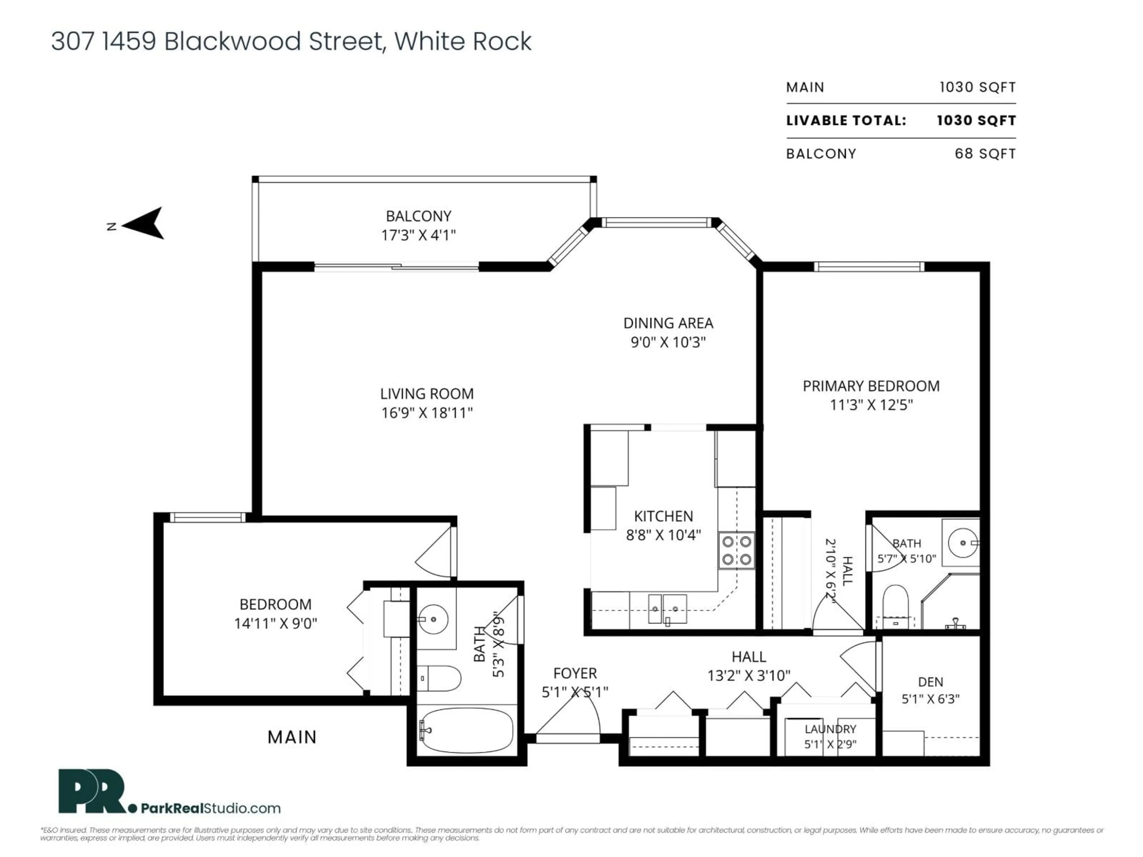 Floor plan for 307 - 1459 BLACKWOOD STREET, White Rock British Columbia V4B2Y8