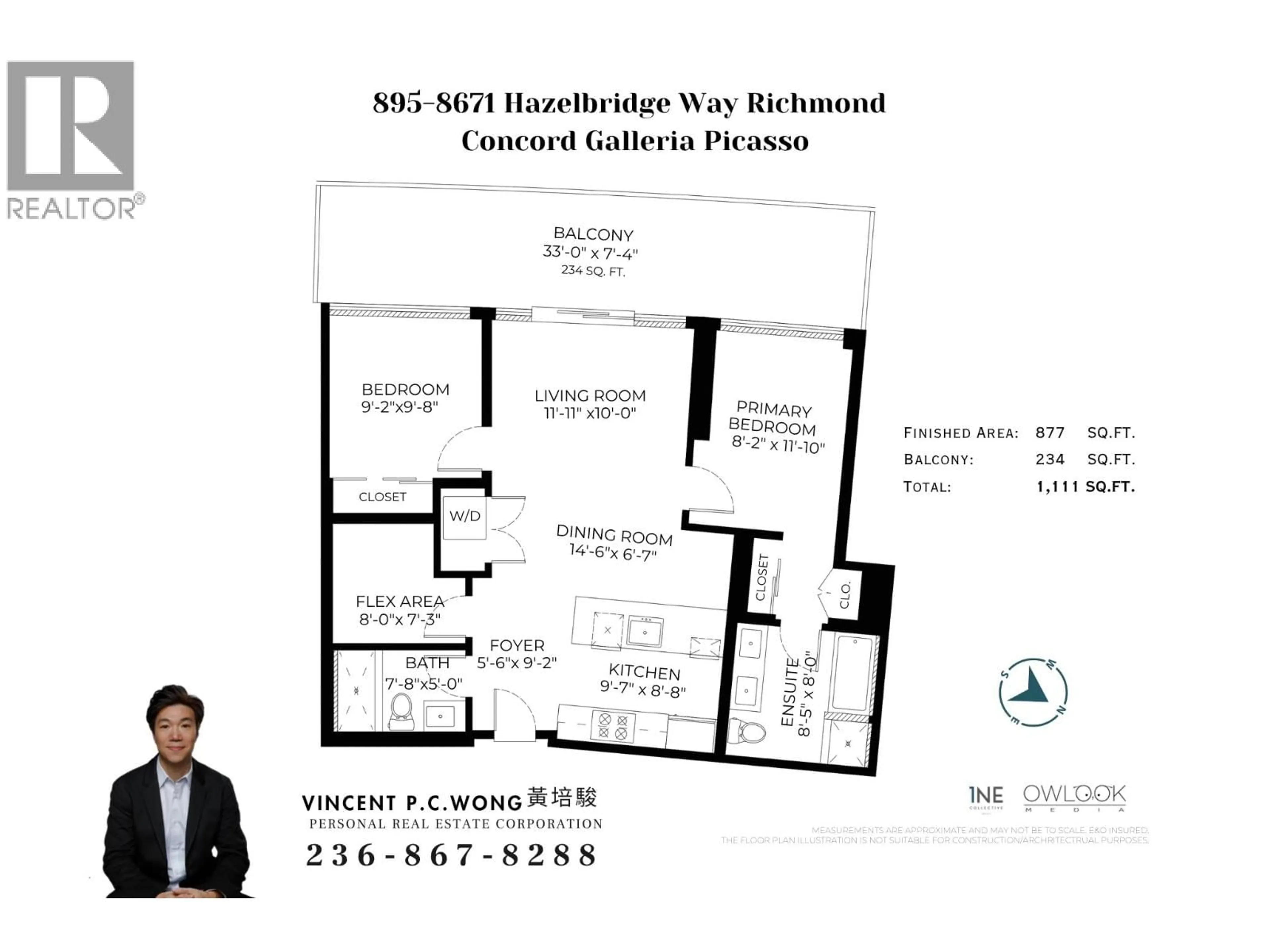 Floor plan for 895 - 8671 HAZELBRIDGE WAY, Richmond British Columbia V6X0W9