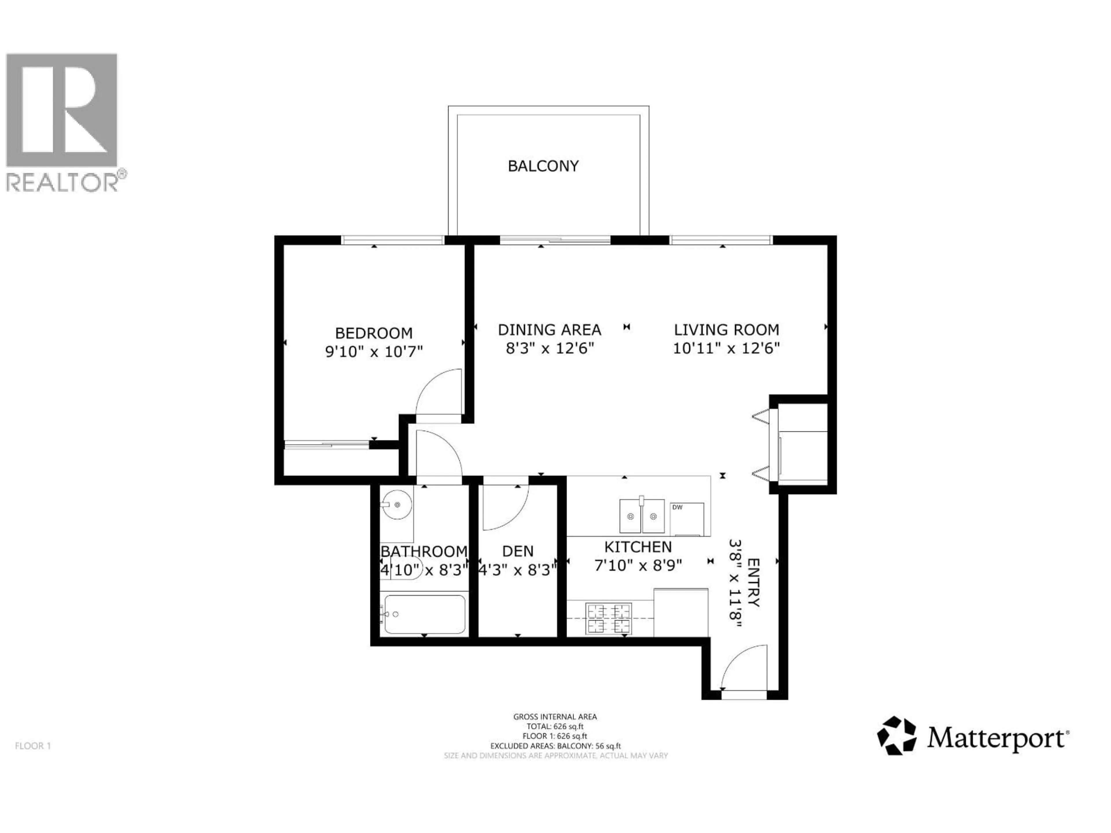 Floor plan for 1003 - 1650 7TH AVENUE, Vancouver British Columbia V6J5N1
