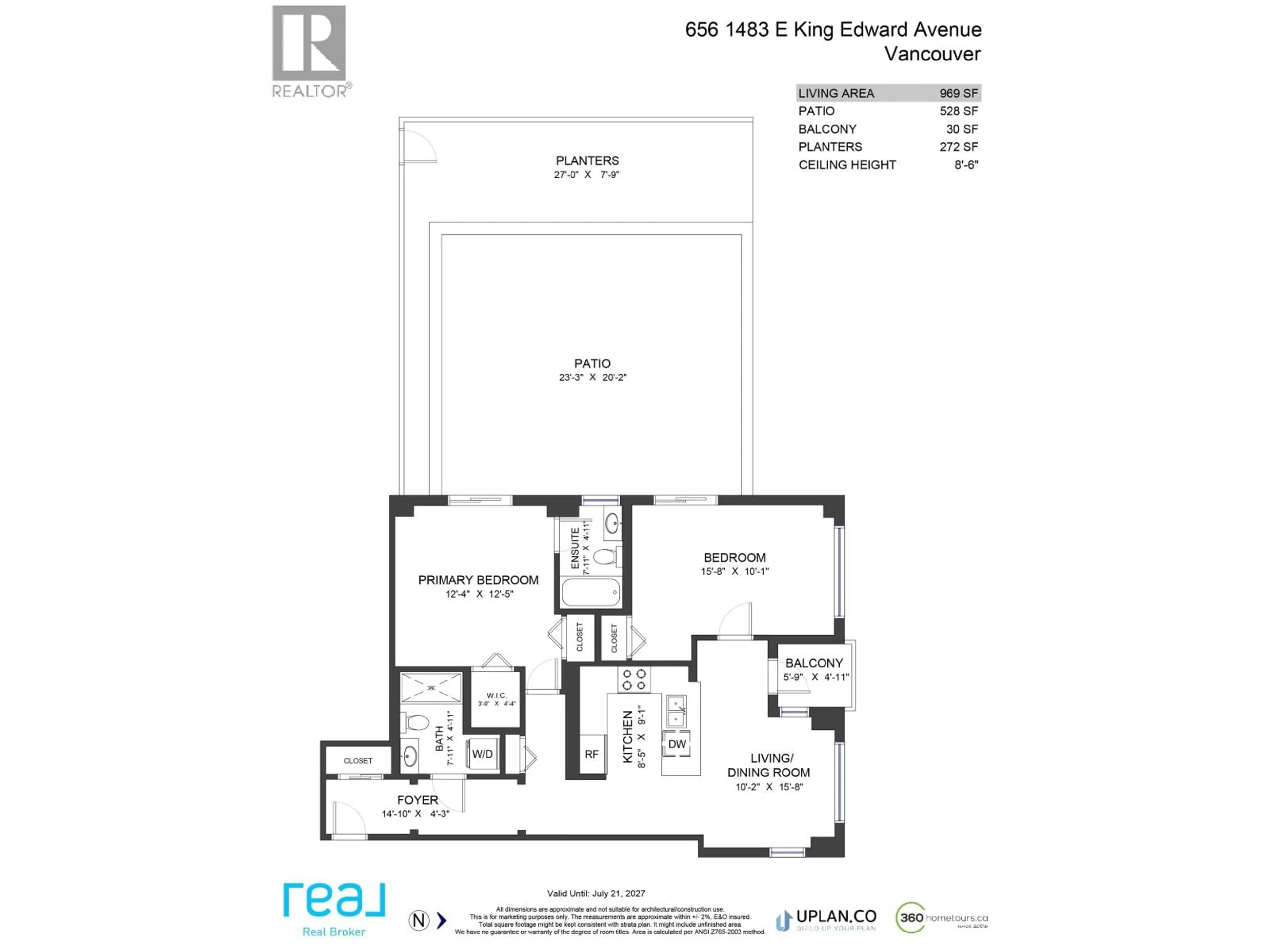 Floor plan for 656 - 1483 KING EDWARD AVENUE, Vancouver British Columbia V5N5Z3