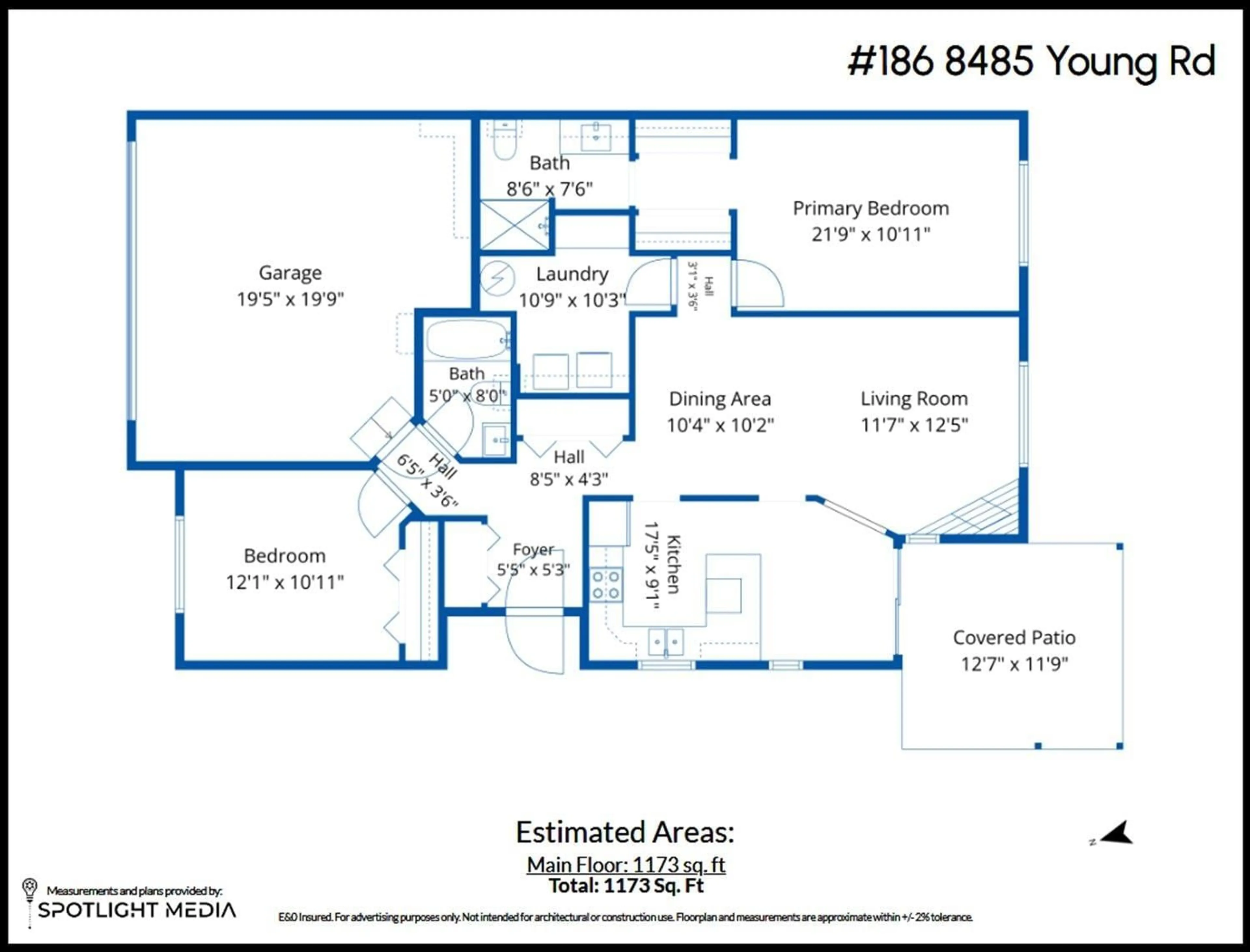 Floor plan for 186 - 8485 YOUNG ROAD, Chilliwack British Columbia V2P7Y7