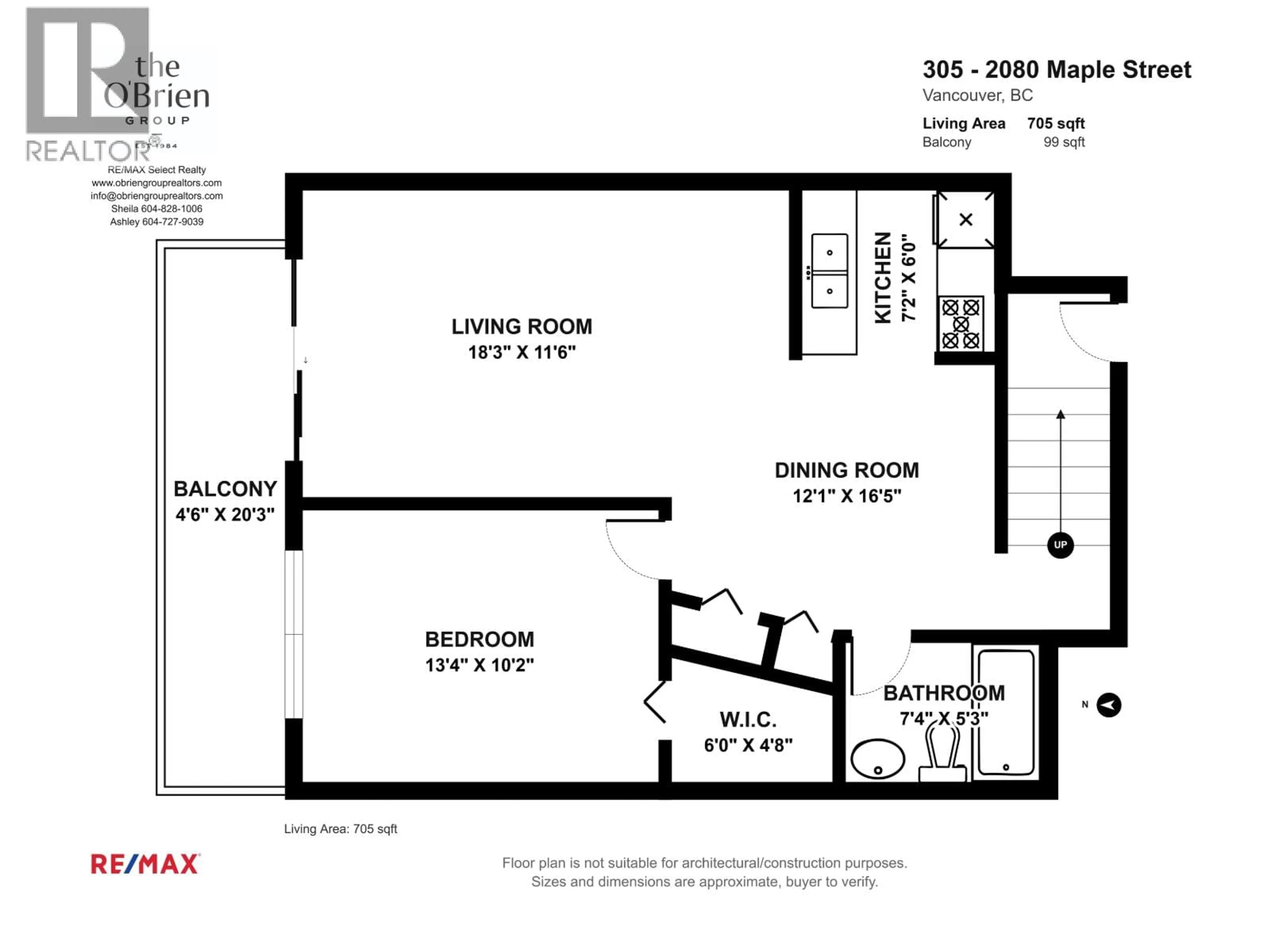 Floor plan for 305 - 2080 MAPLE STREET, Vancouver British Columbia V6J4P9
