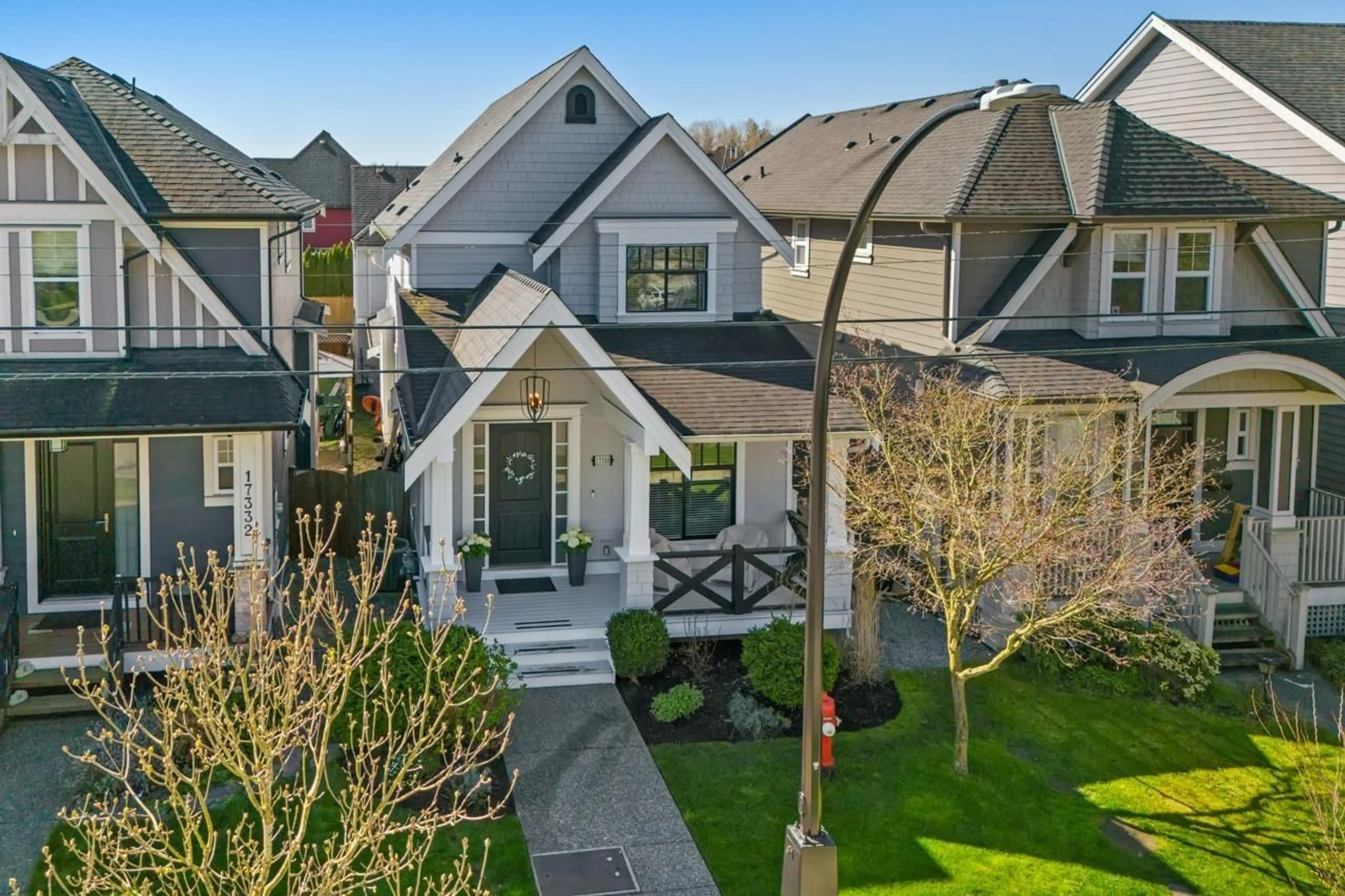 A pic from outside/outdoor area/front of a property/back of a property/a pic from drone, street for 17330 2ND AVENUE, Surrey British Columbia V3Z9P9