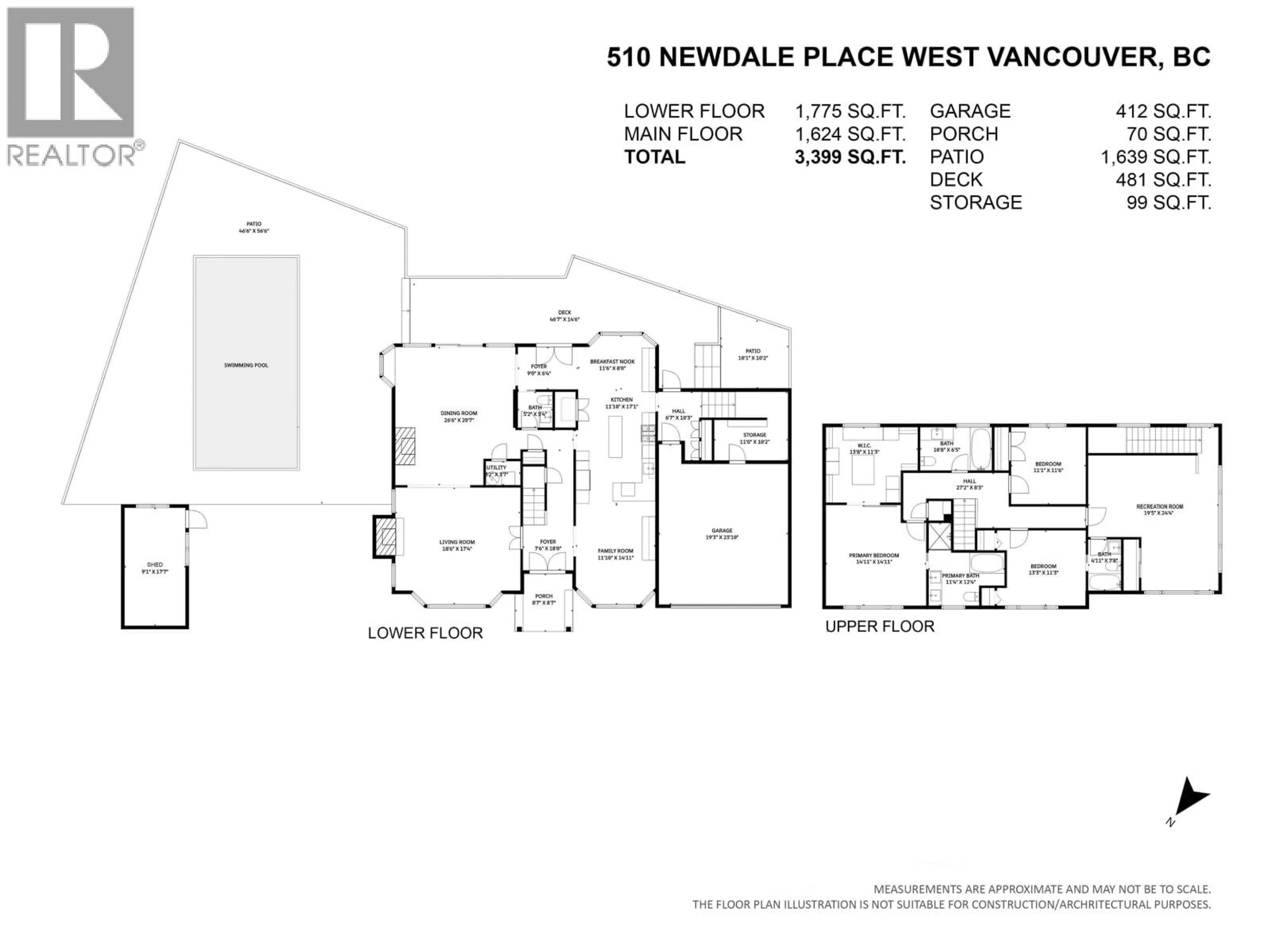 Floor plan for 510 NEWDALE PLACE, West Vancouver British Columbia V7T1W5