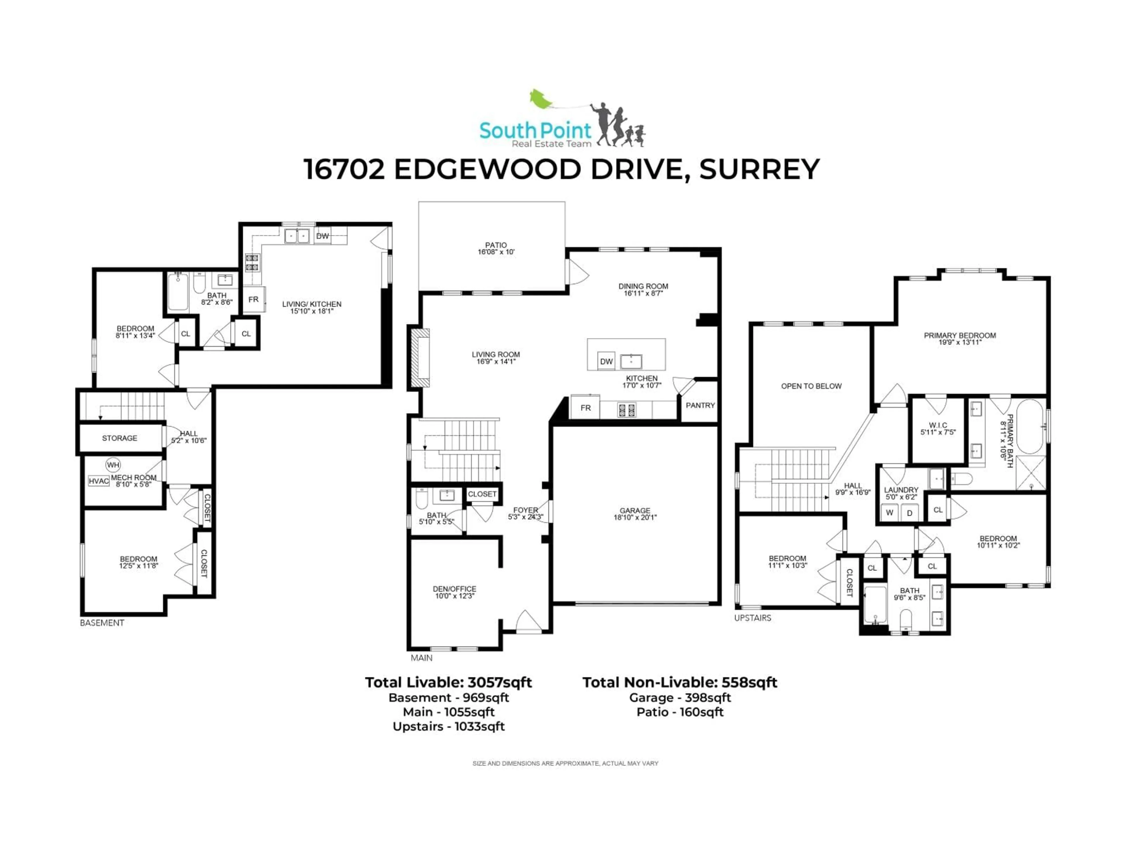 Floor plan for 16702 EDGEWOOD DRIVE, Surrey British Columbia V3Z9X9
