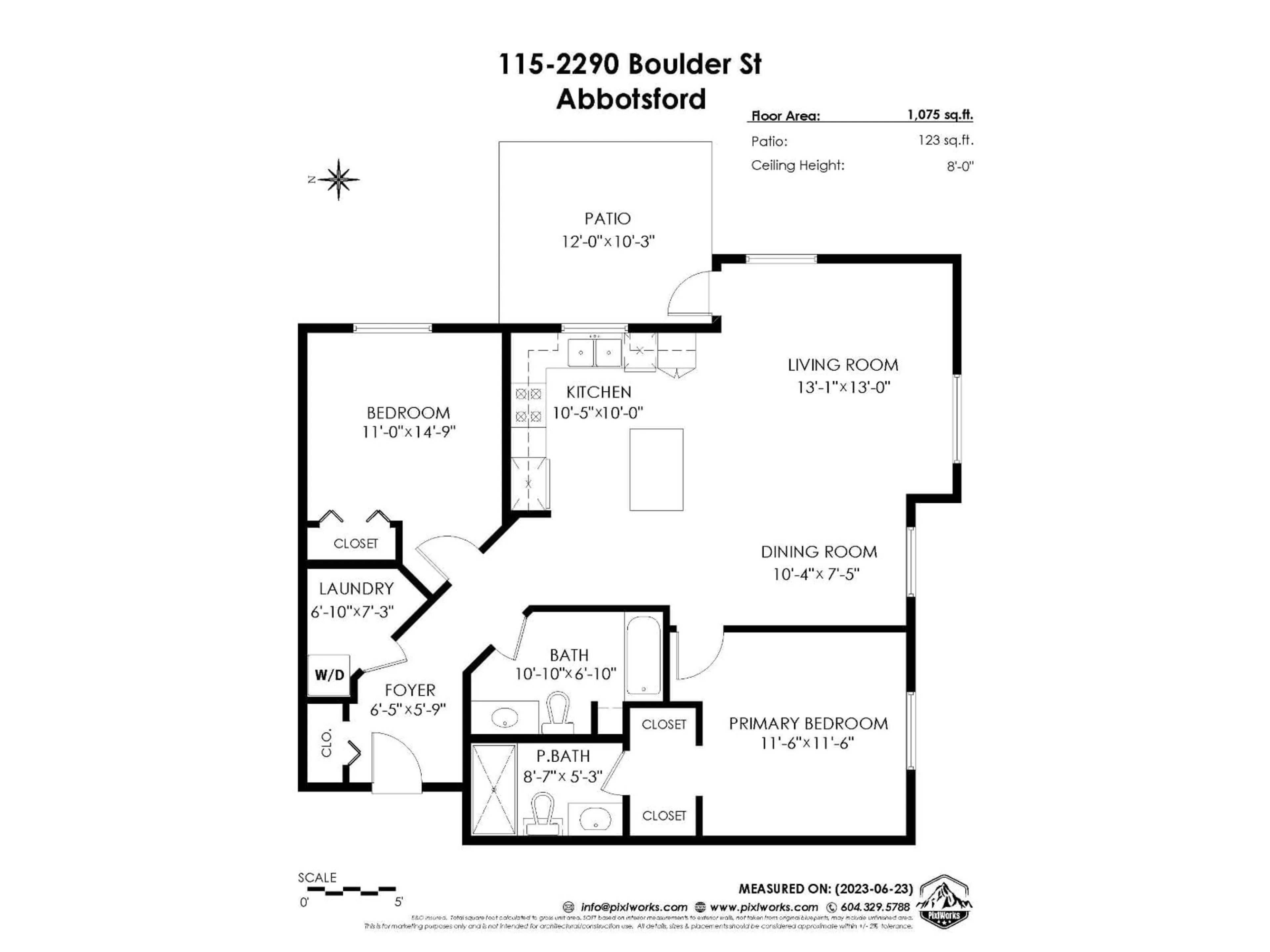 Floor plan for 115 - 2990 BOULDER STREET, Abbotsford British Columbia V2T3P8
