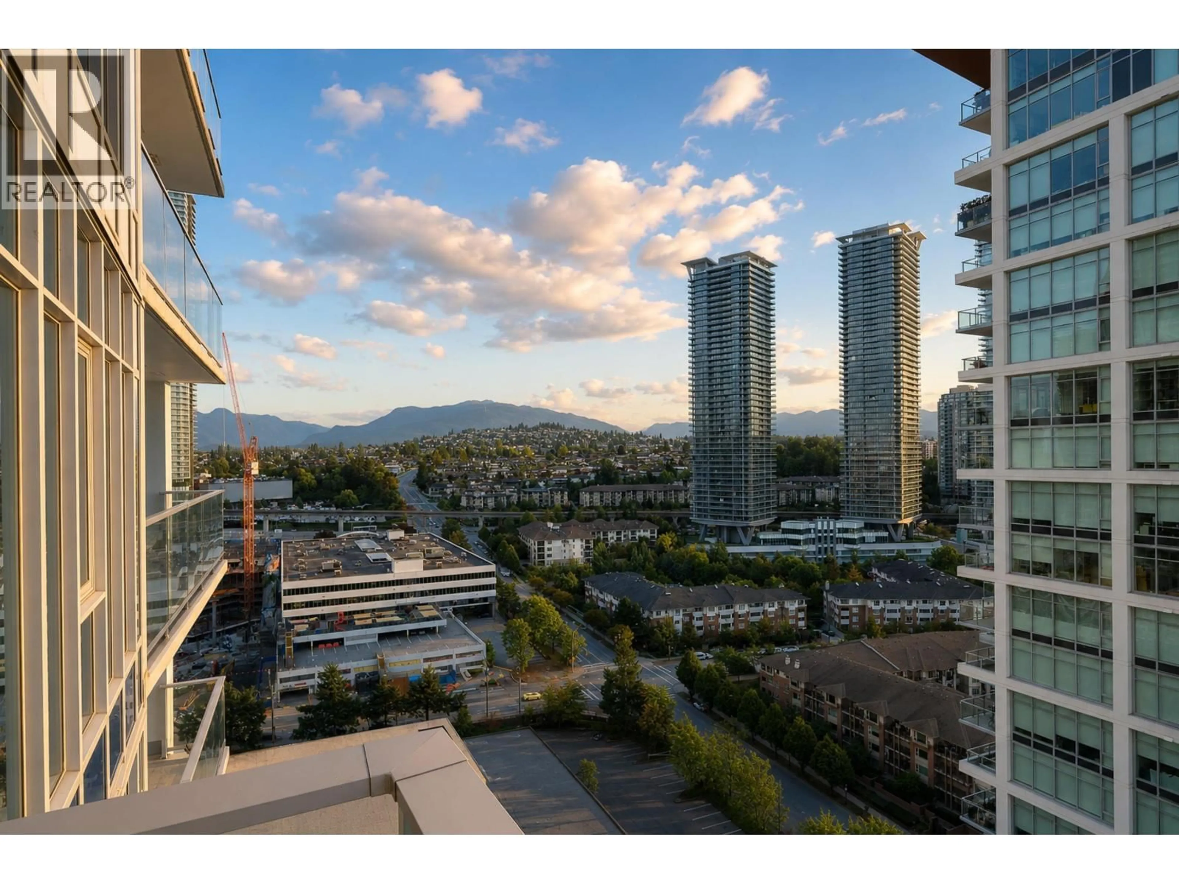 Patio, city buildings view from balcony for 1801 - 2351 BETA AVENUE, Burnaby British Columbia V5C0M2