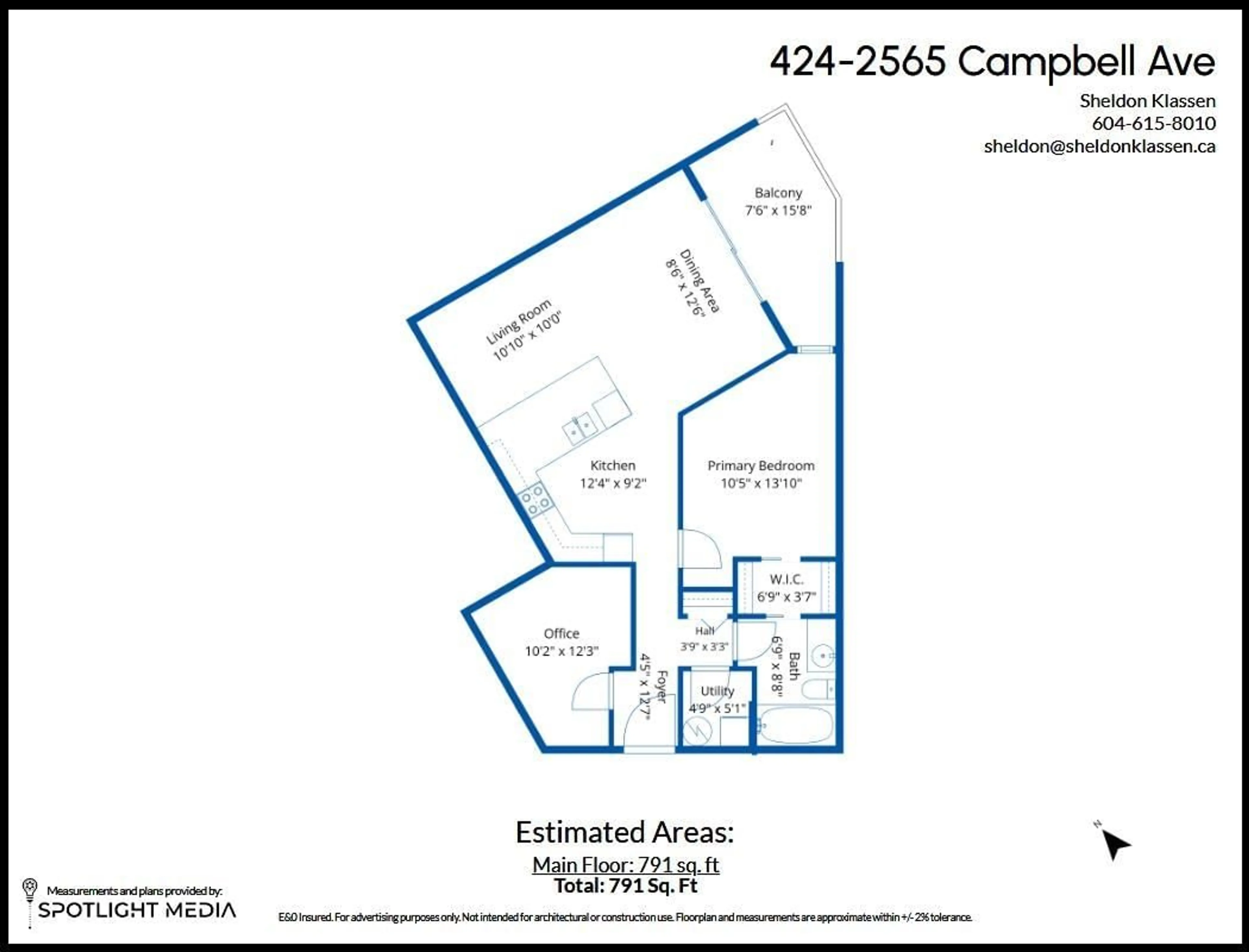 Floor plan for 424 - 2565 CAMPBELL AVENUE, Abbotsford British Columbia V2S0E3