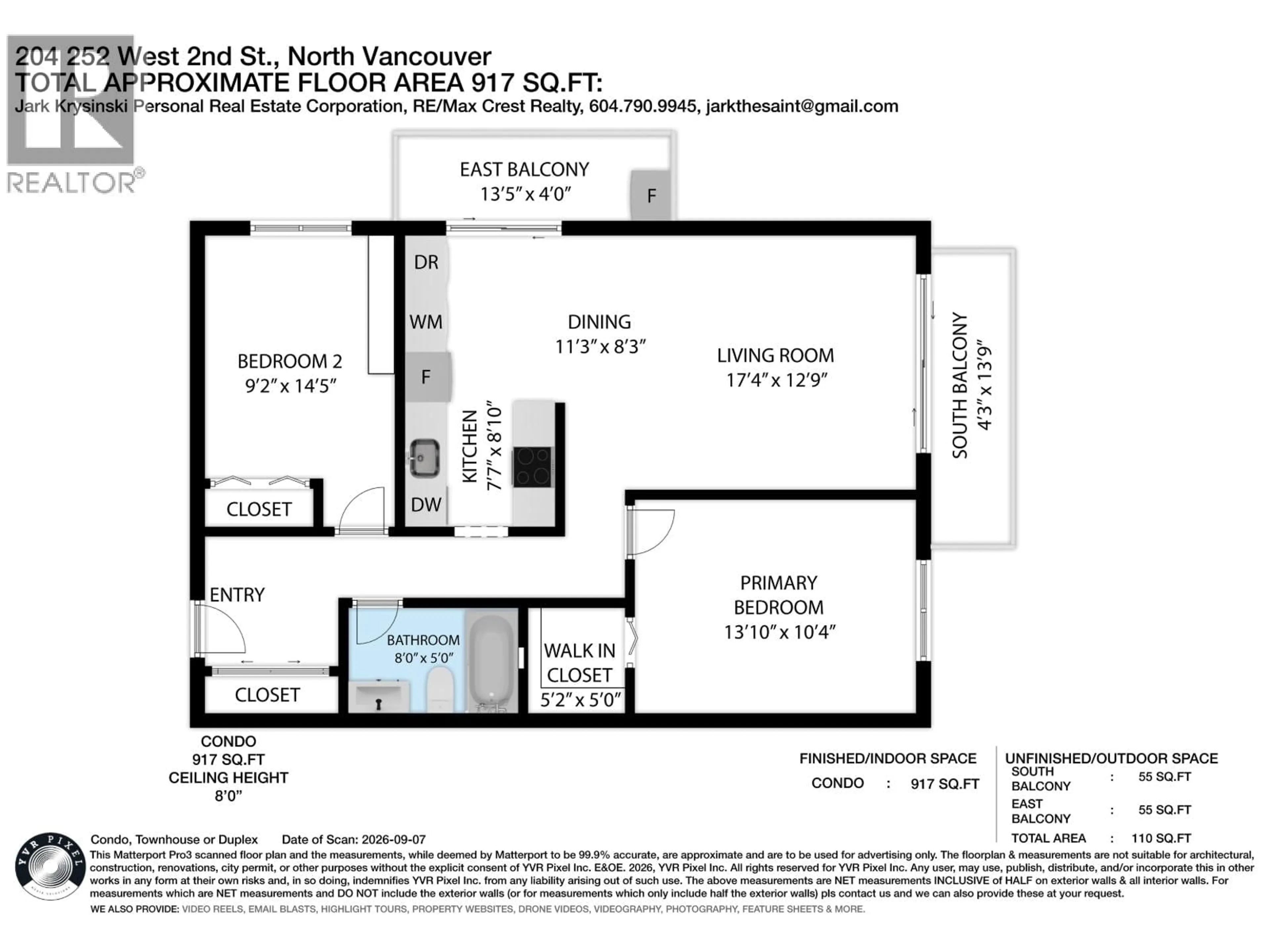 Floor plan for 204 - 252 2ND STREET, North Vancouver British Columbia V7M1C8