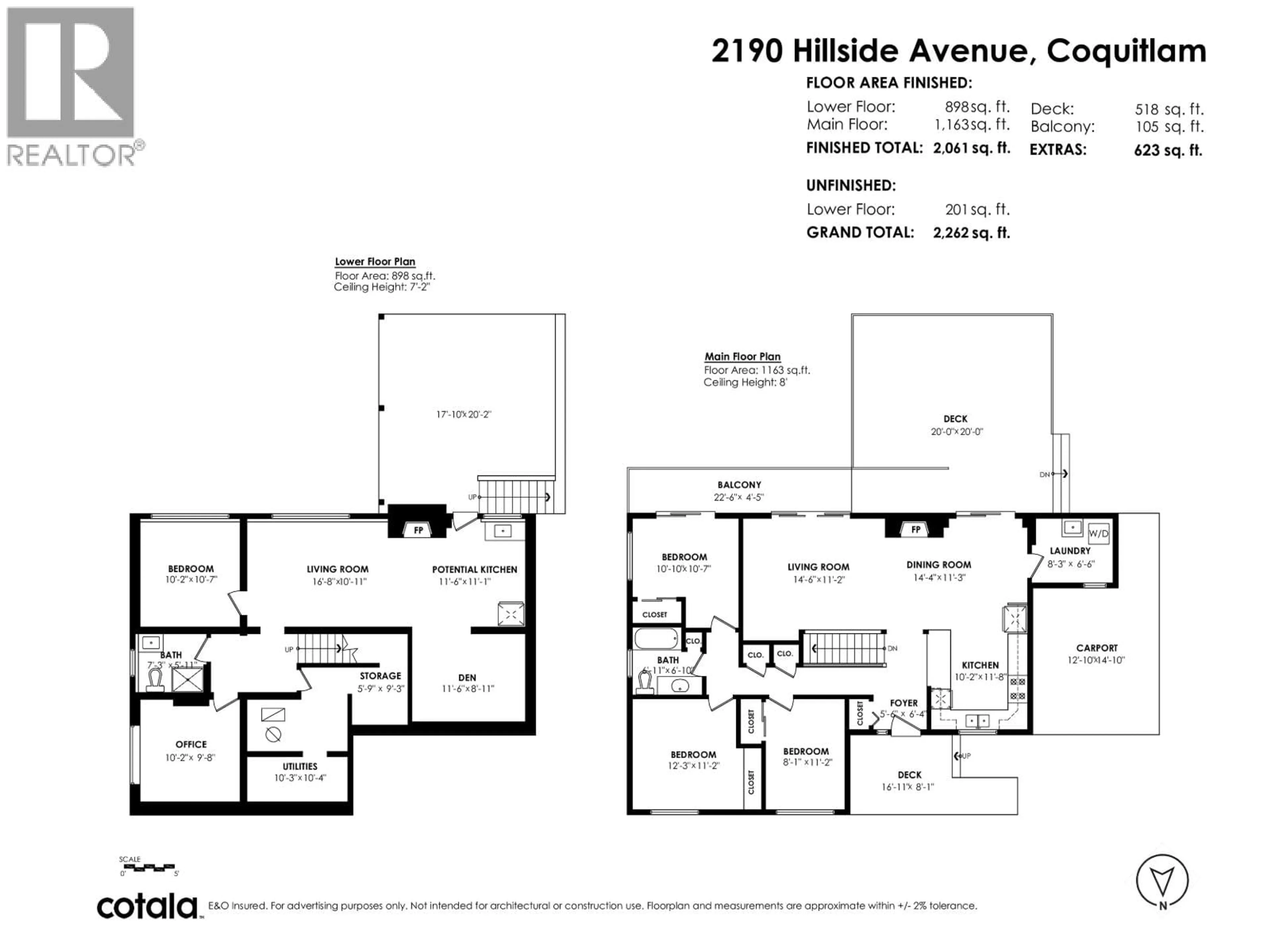 Floor plan for 2190 HILLSIDE AVENUE, Coquitlam British Columbia V3K1L2