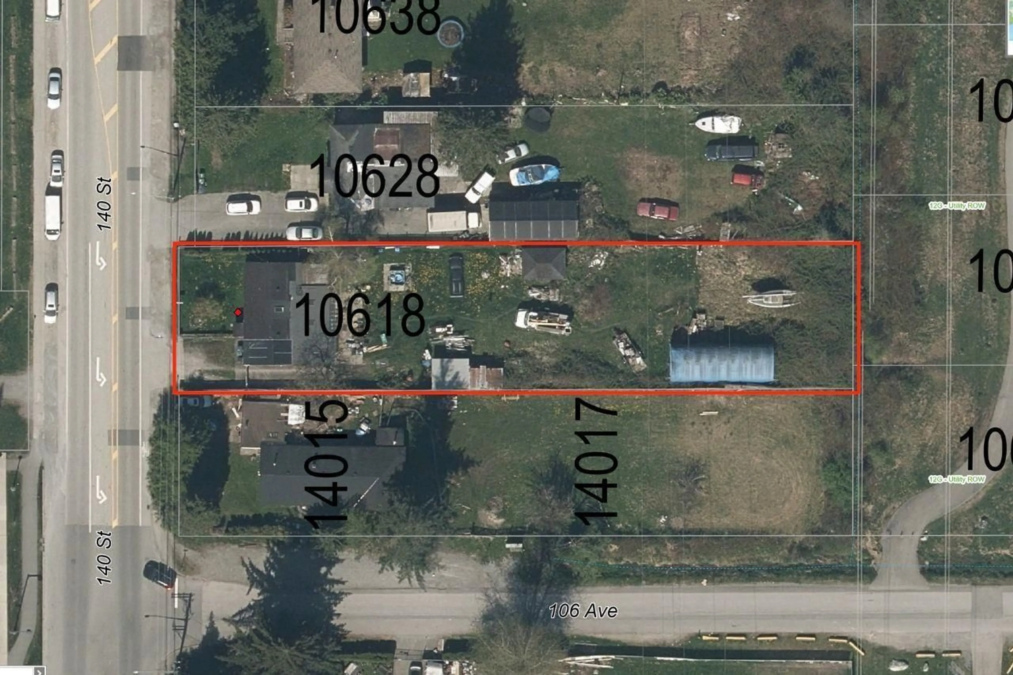 A pic from outside/outdoor area/front of a property/back of a property/a pic from drone, street for 10618 140 STREET, Surrey British Columbia V3T4N8