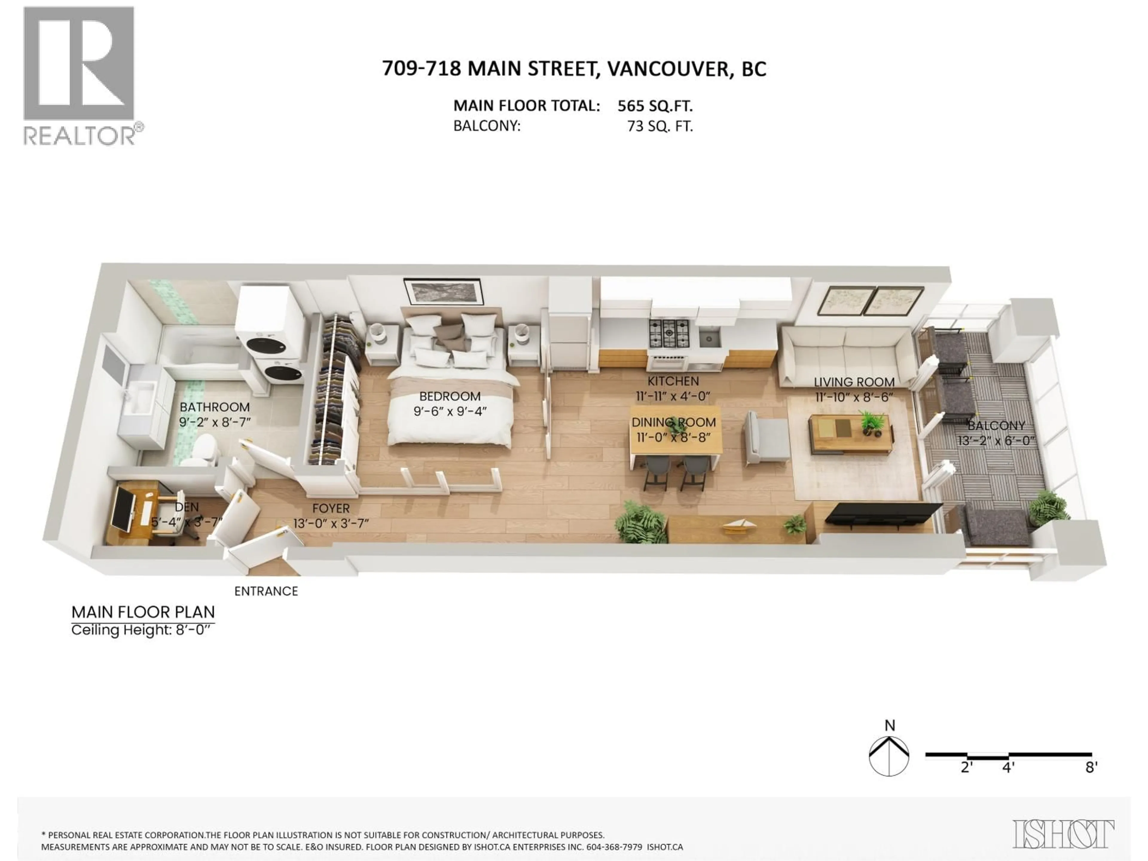 Floor plan for 709 - 718 MAIN STREET, Vancouver British Columbia V6A0B1