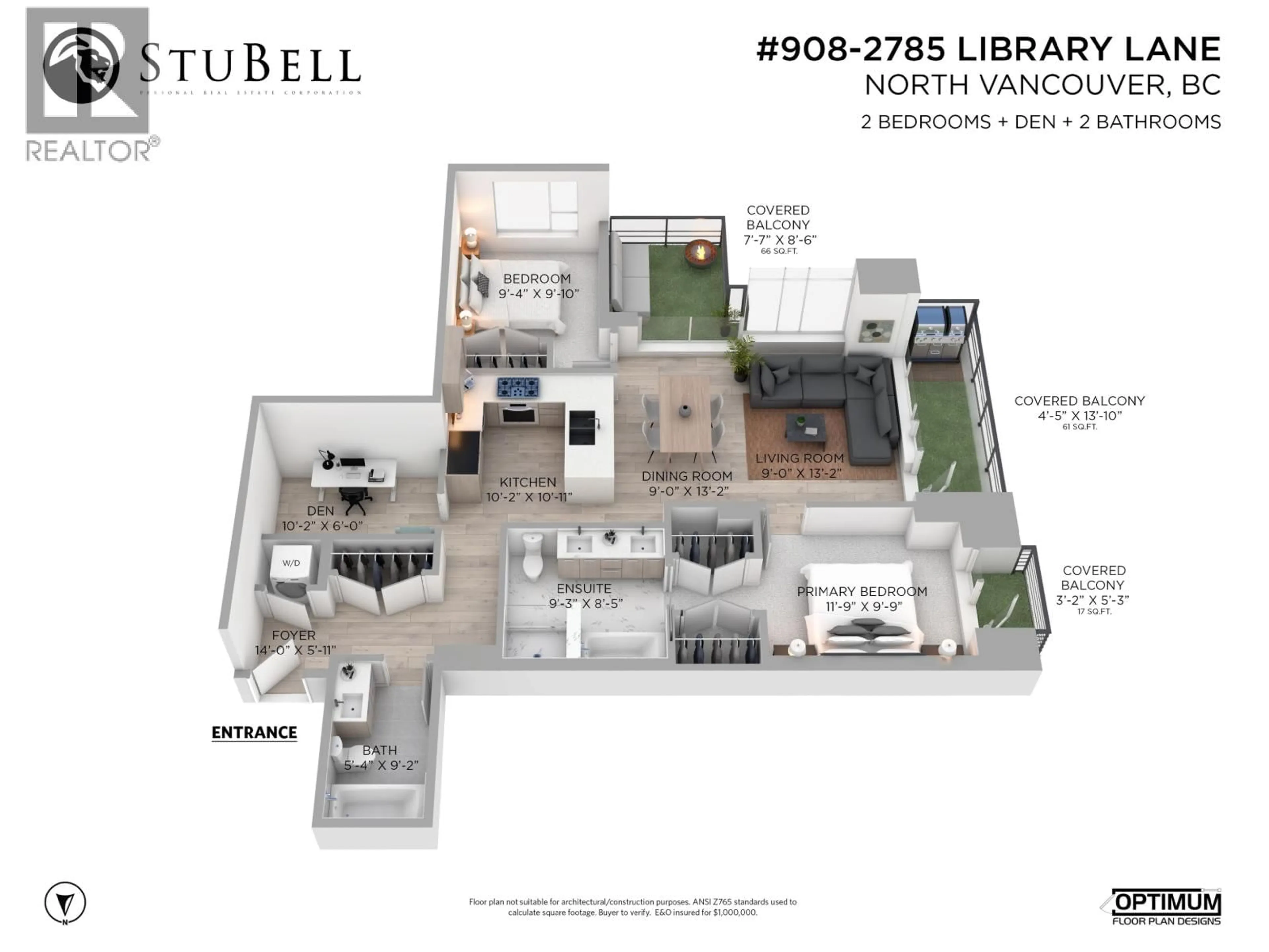Floor plan for 908 - 2785 LIBRARY LANE, North Vancouver British Columbia V7J0C3