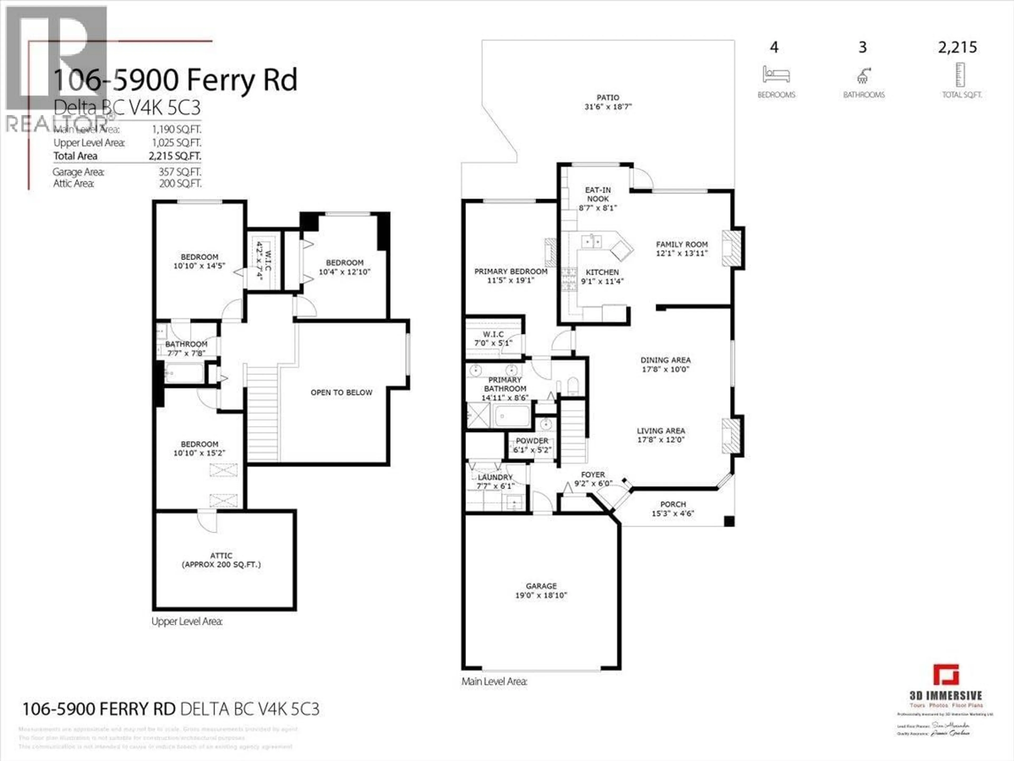 Floor plan for 106 - 5900 FERRY ROAD, Ladner British Columbia V4K5C3
