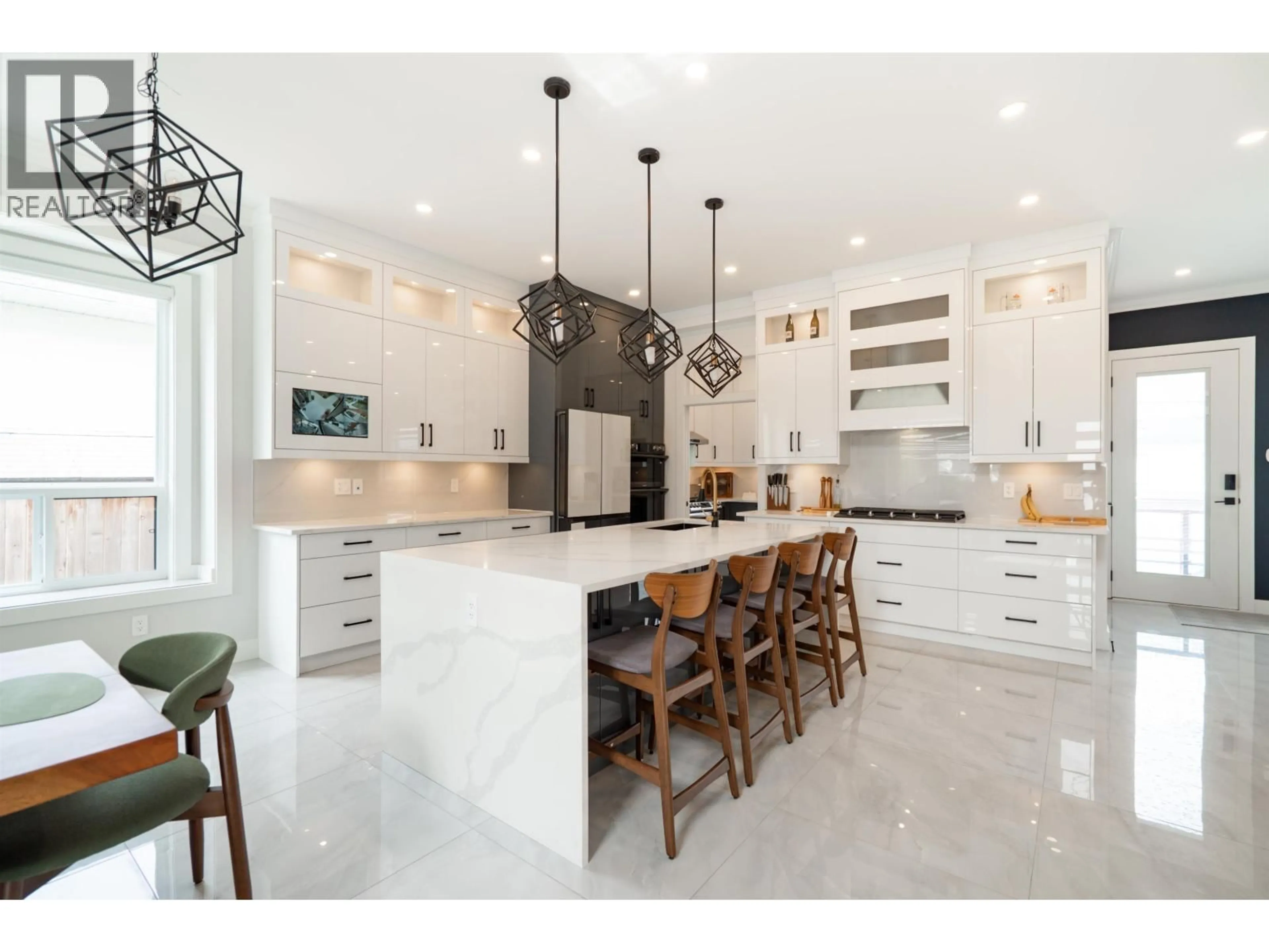 Contemporary kitchen, ceramic/tile floor for 5675 LAUREL STREET, Burnaby British Columbia V5G1N4