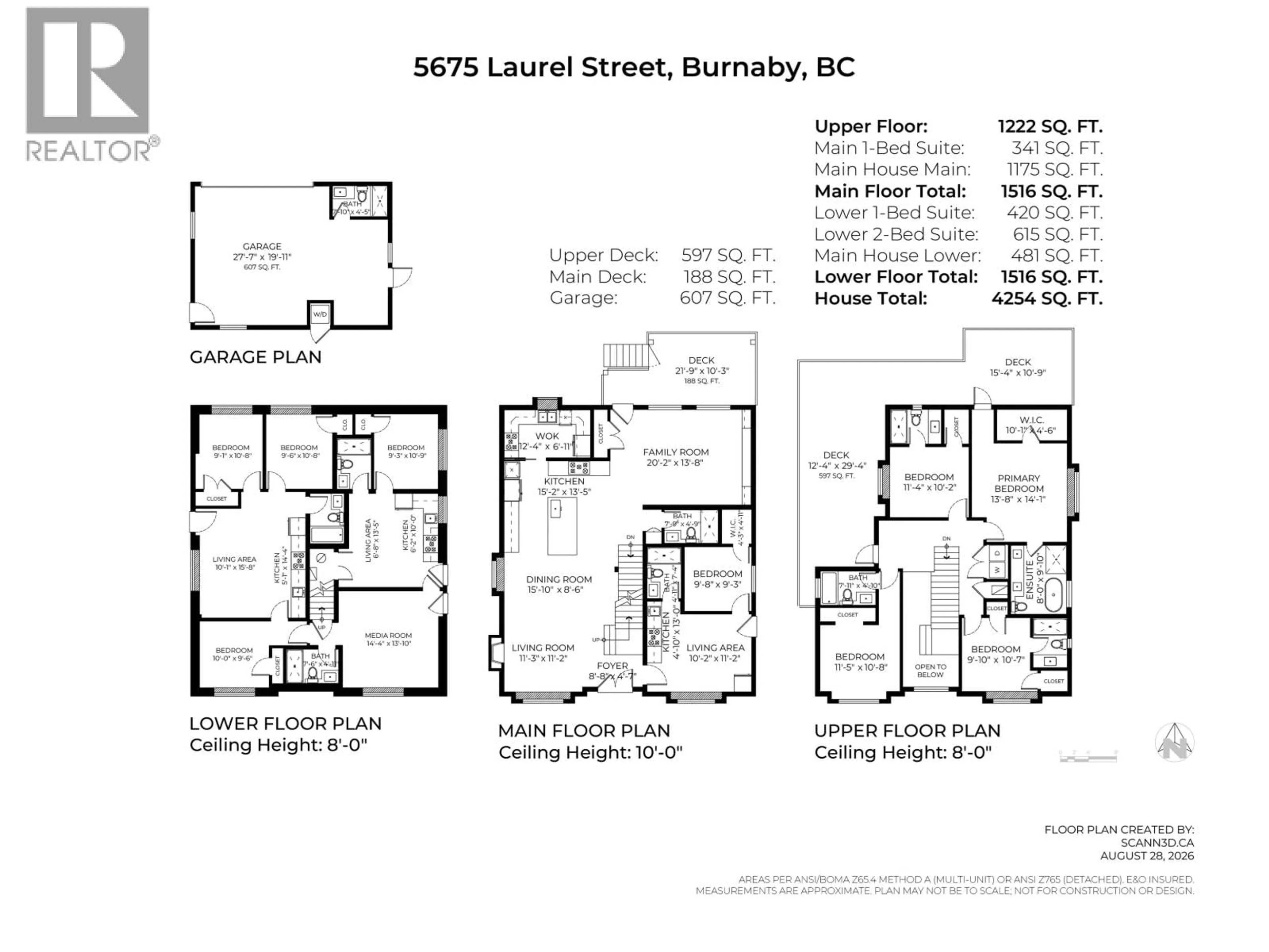 Floor plan for 5675 LAUREL STREET, Burnaby British Columbia V5G1N4