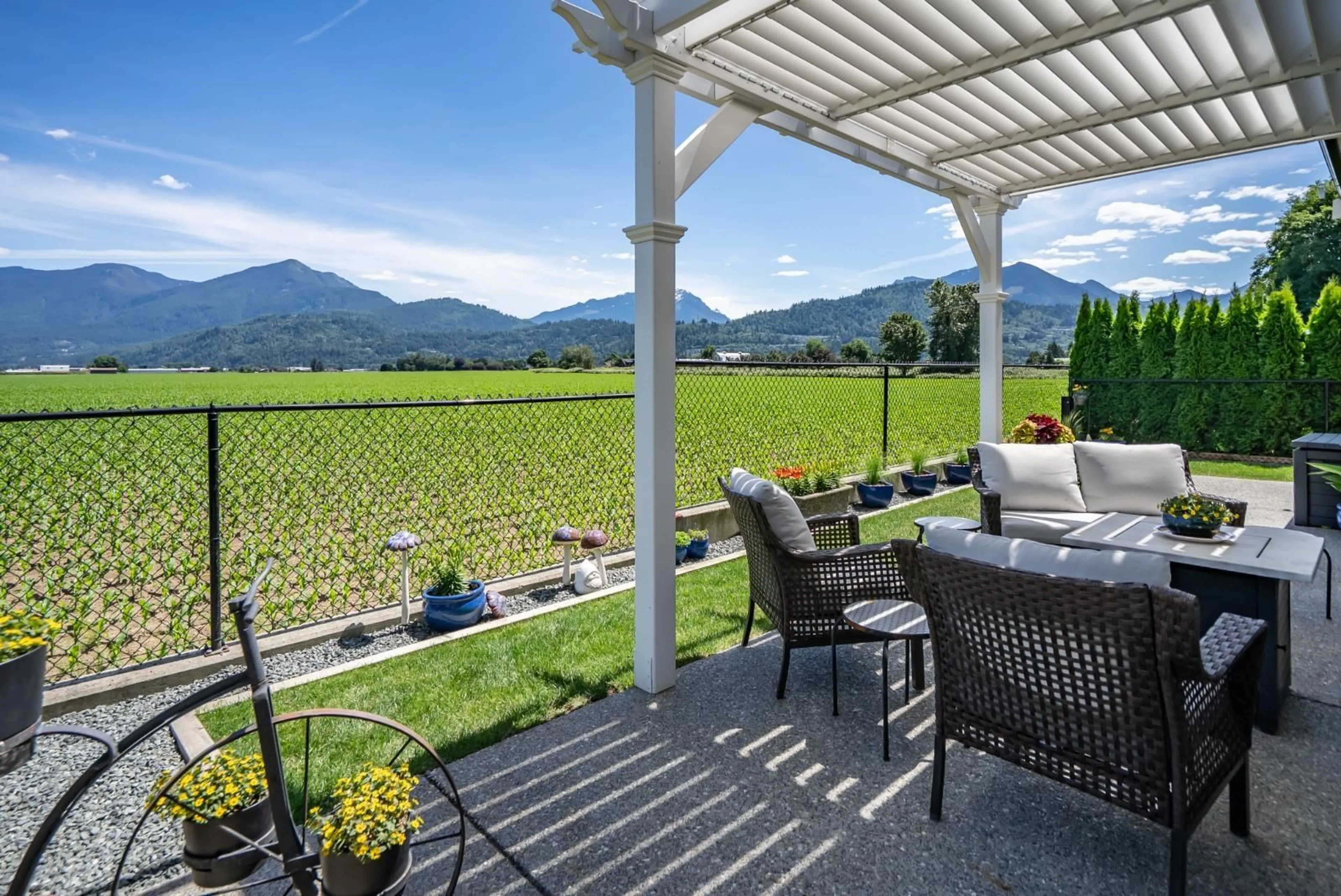 Patio, mountain view for 97 - 46213 HAKWELES ROAD, Chilliwack British Columbia V4Z0C6