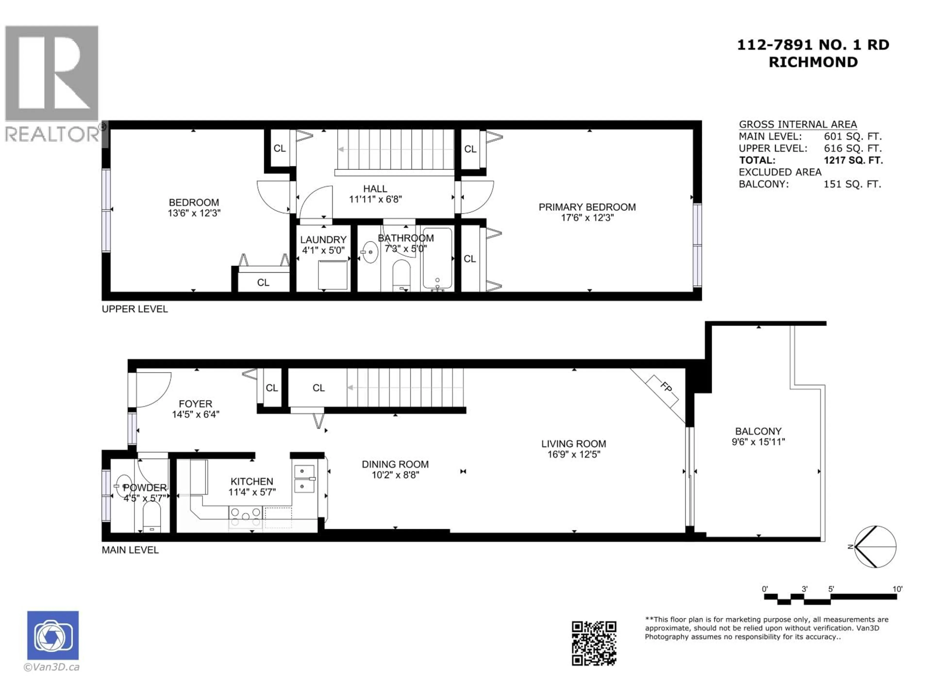 Floor plan for 112 - 7891 NO. 1 ROAD, Richmond British Columbia V7C1T7