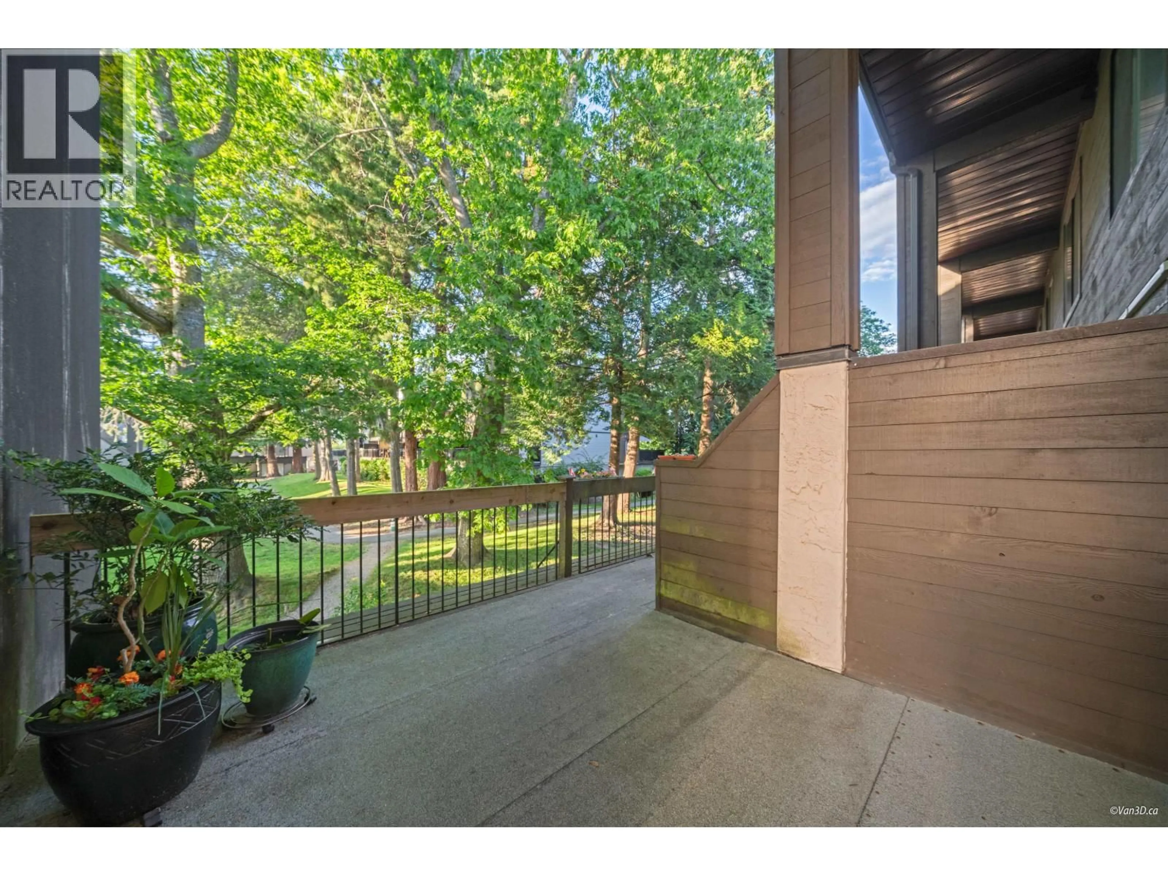 Patio, forest/trees view for 112 - 7891 NO. 1 ROAD, Richmond British Columbia V7C1T7