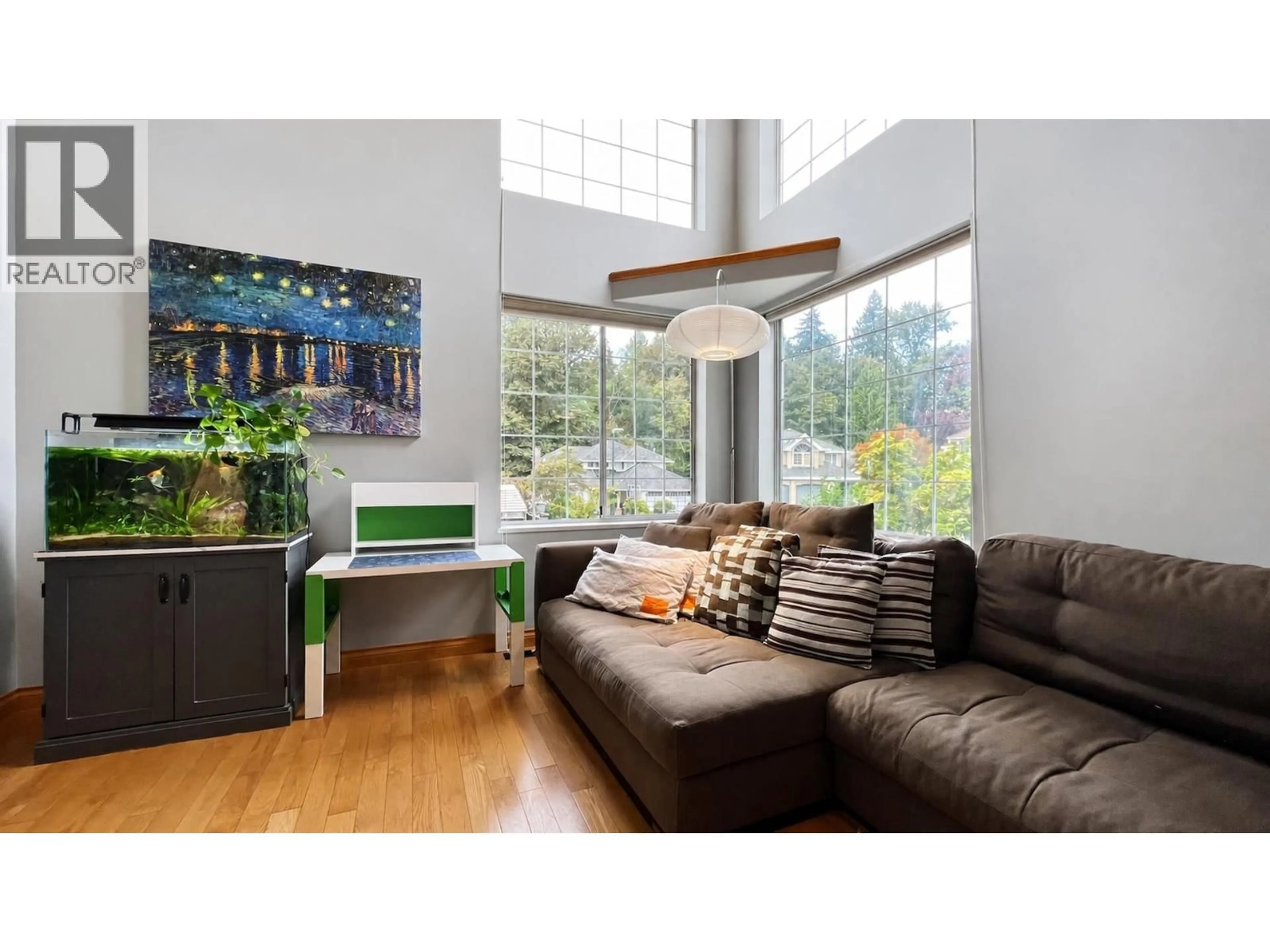 Living room with furniture, wood/laminate floor for 2016 WINTER CRESCENT, Coquitlam British Columbia V3K6T6