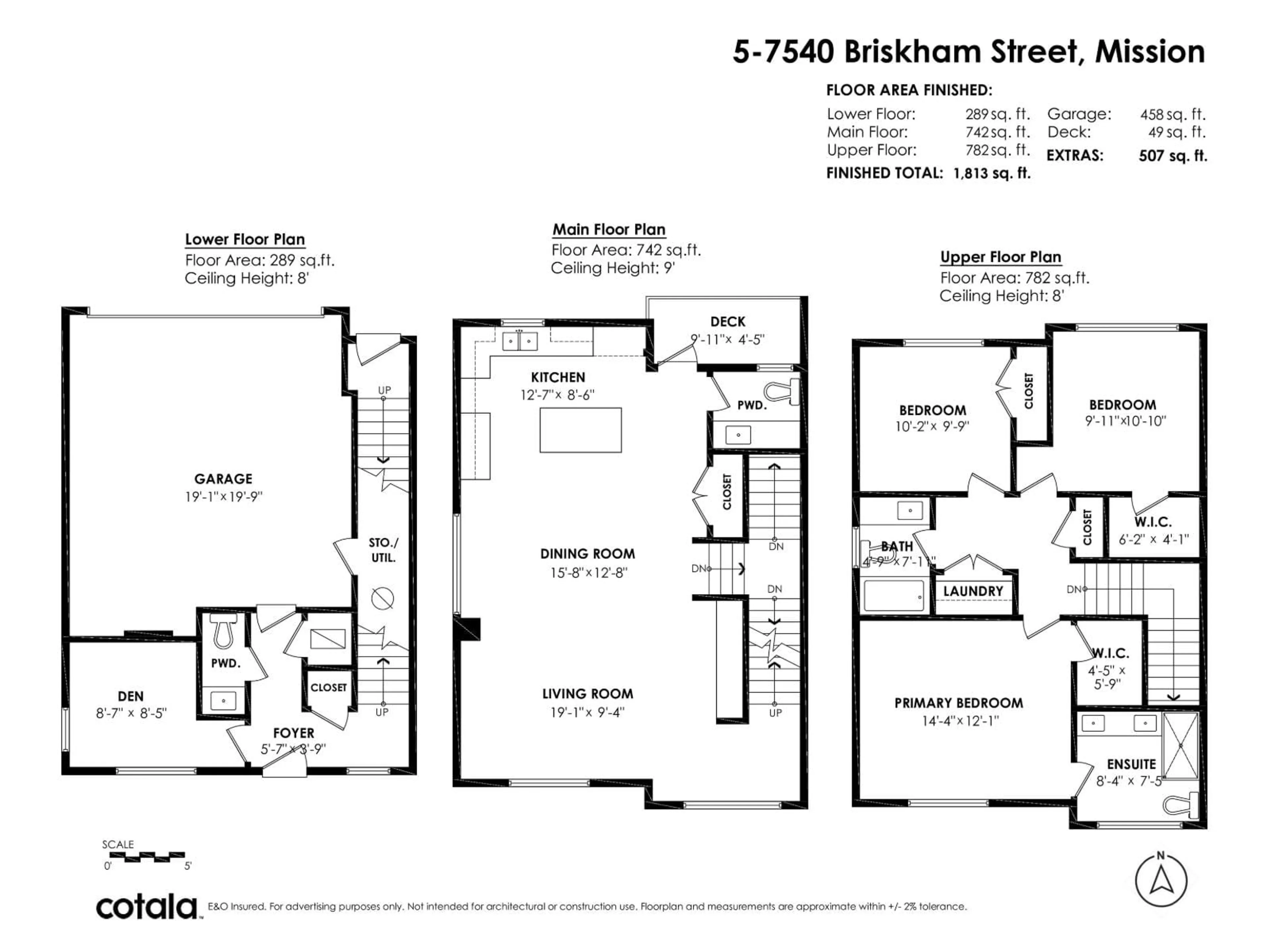 Floor plan for 5 - 7540 BRISKHAM STREET, Mission British Columbia V2V3L8