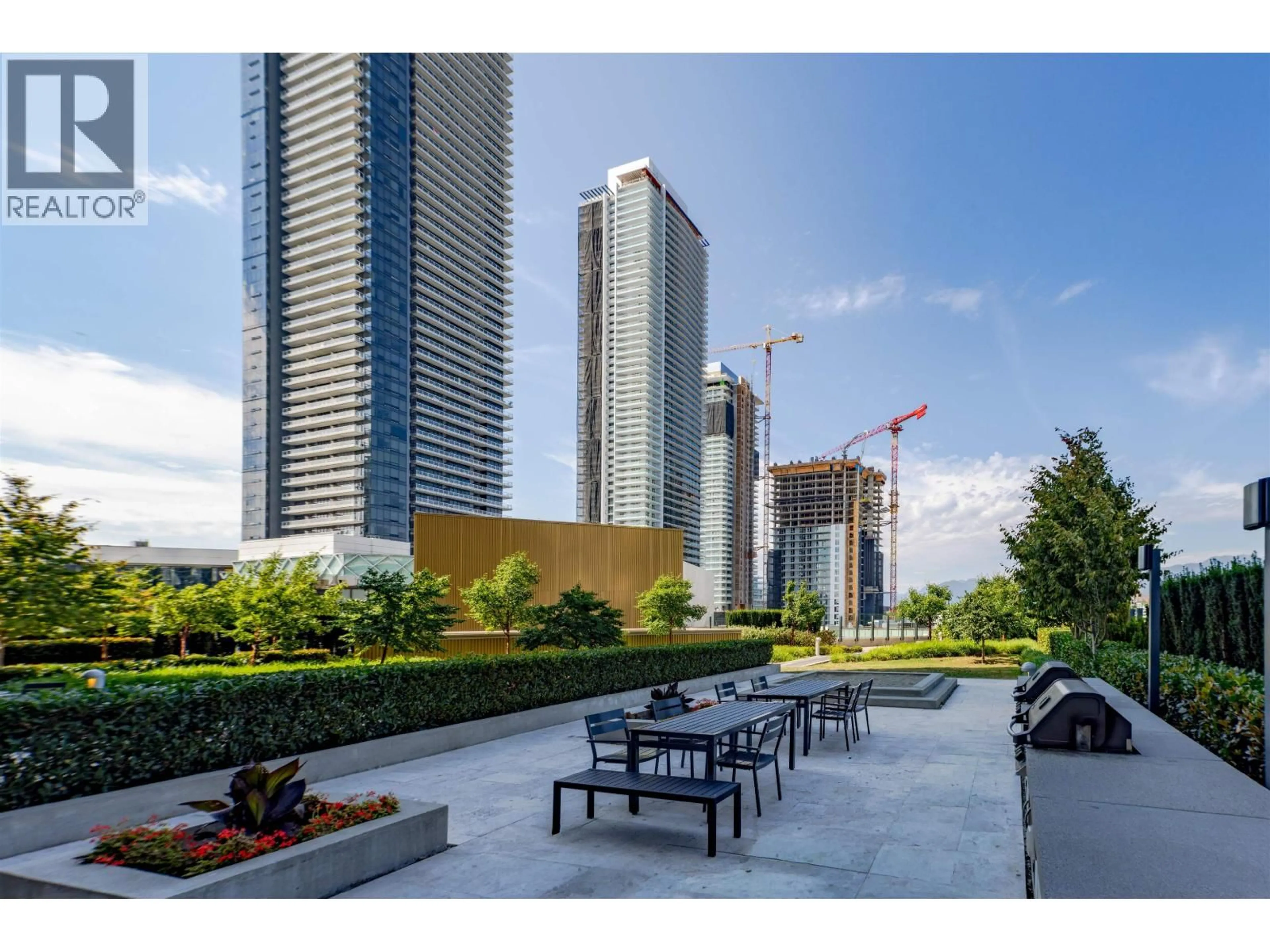 Patio, city buildings view from balcony for 4801 - 4650 BRENTWOOD BOULEVARD, Burnaby British Columbia V5C0M3