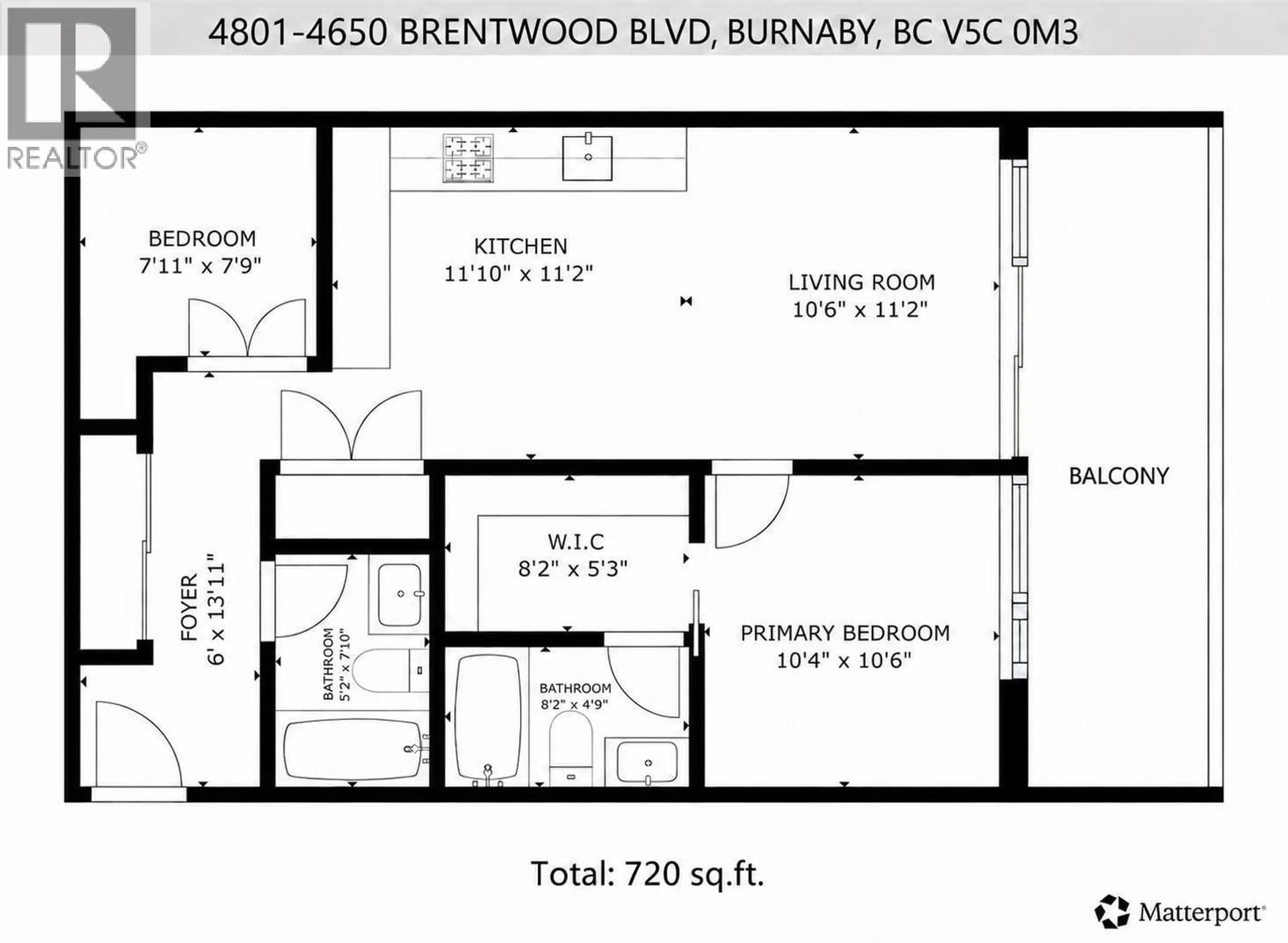Floor plan for 4801 - 4650 BRENTWOOD BOULEVARD, Burnaby British Columbia V5C0M3