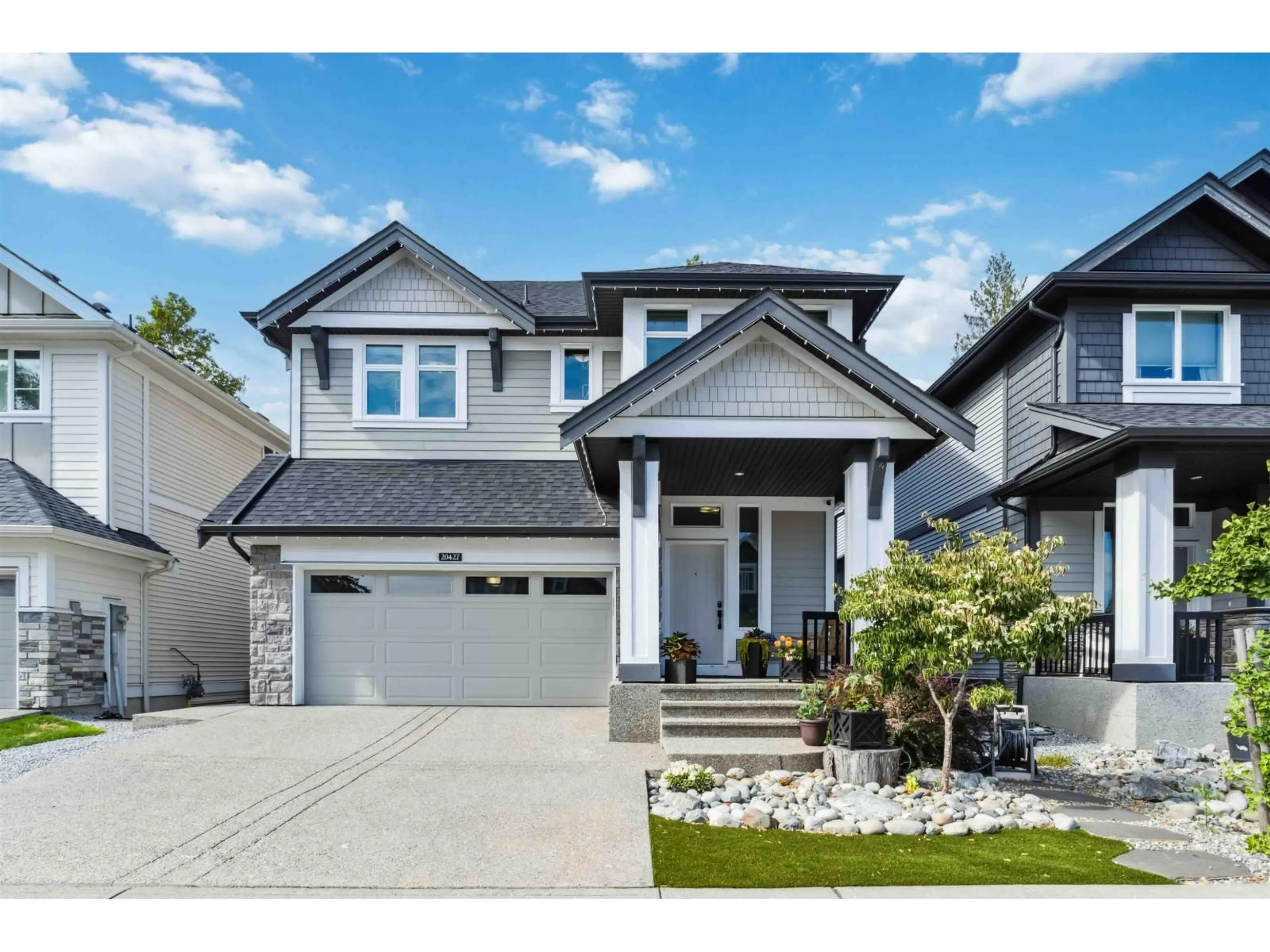 Home with vinyl exterior material, street for 20427 78B AVENUE, Langley British Columbia V2Y1X4