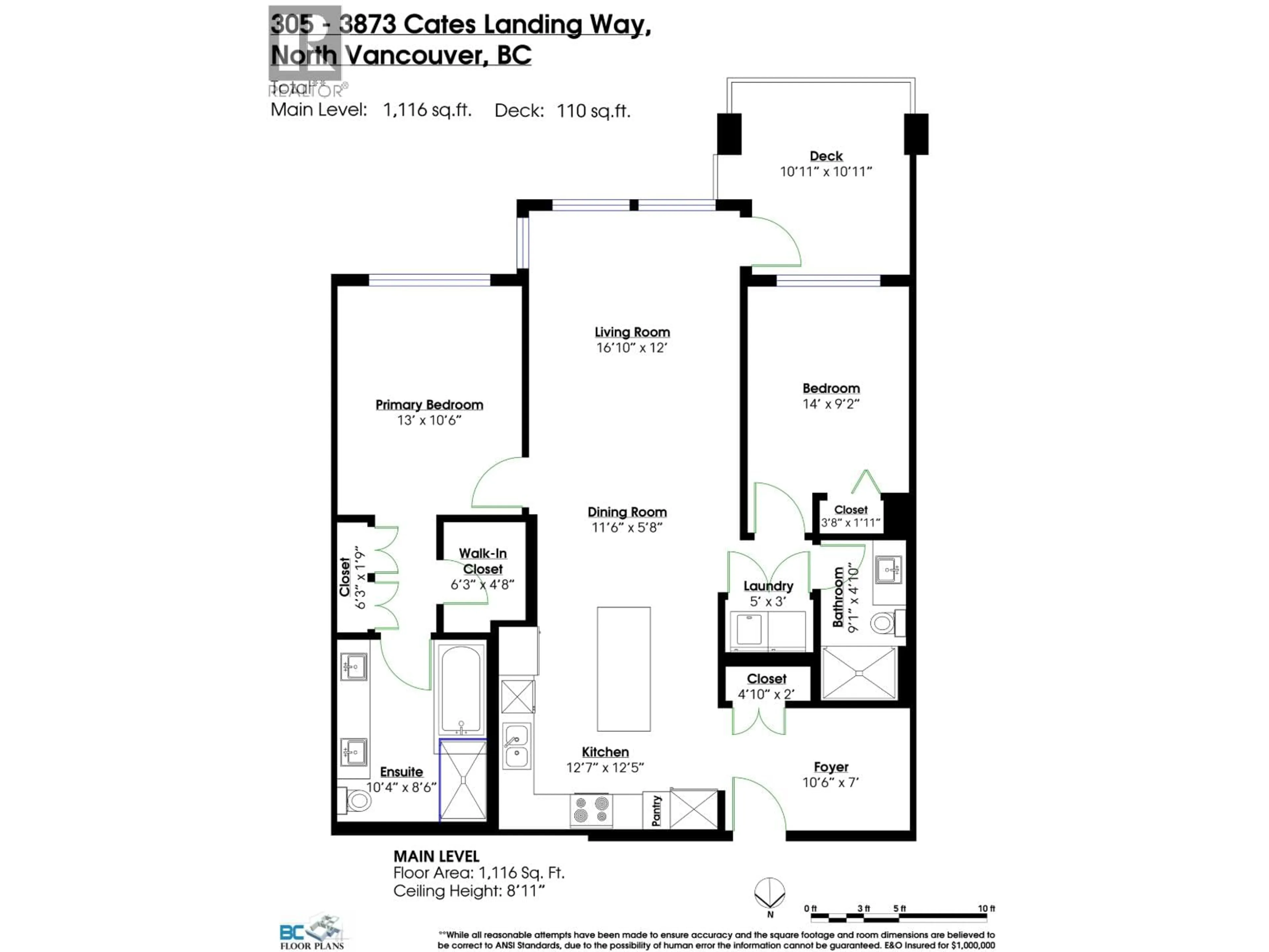 Floor plan for 305 - 3873 CATES LANDING WAY, North Vancouver British Columbia V7G0A6