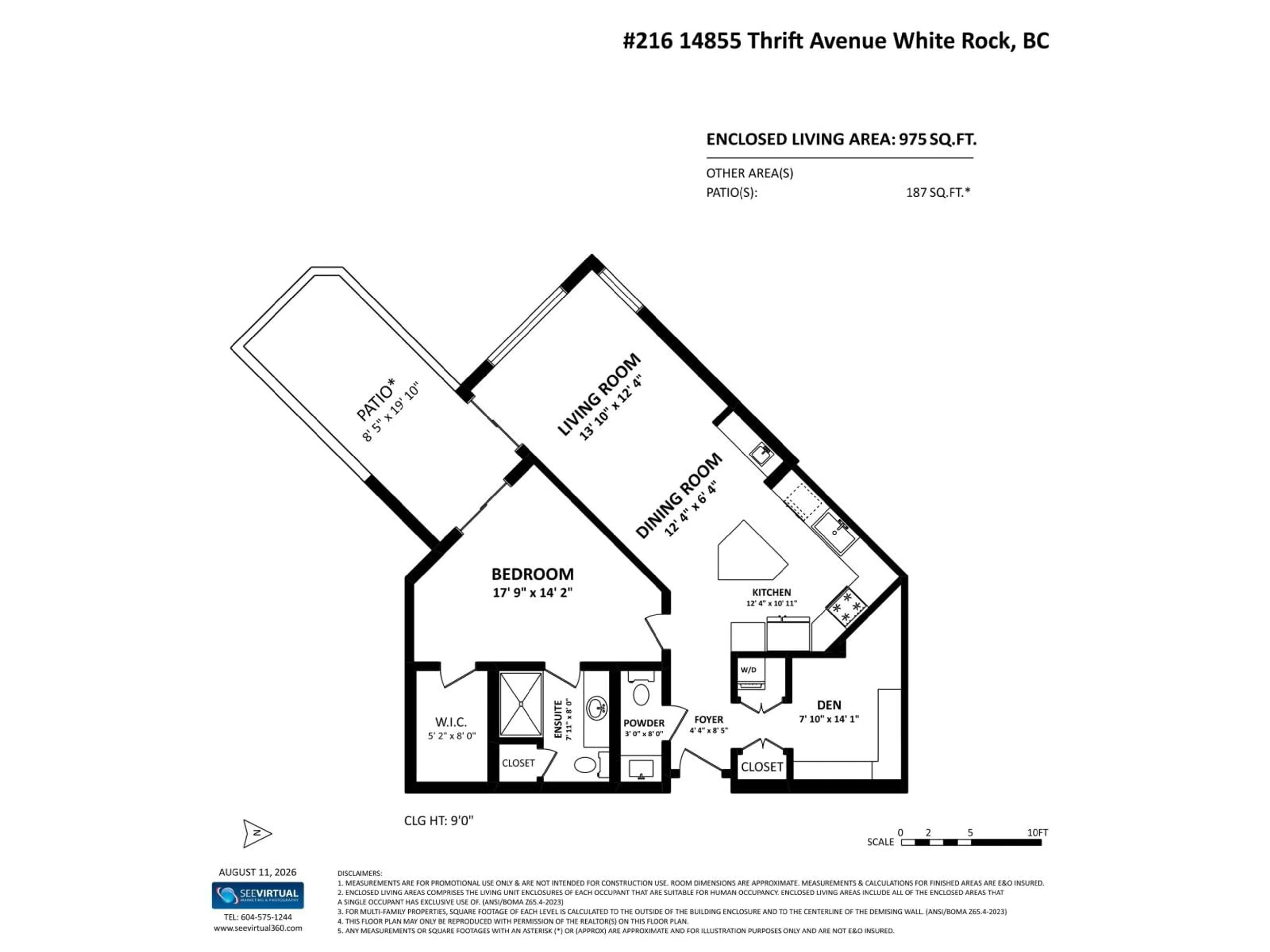 Floor plan for 216 - 14855 THRIFT AVENUE, White Rock British Columbia V4B2J6