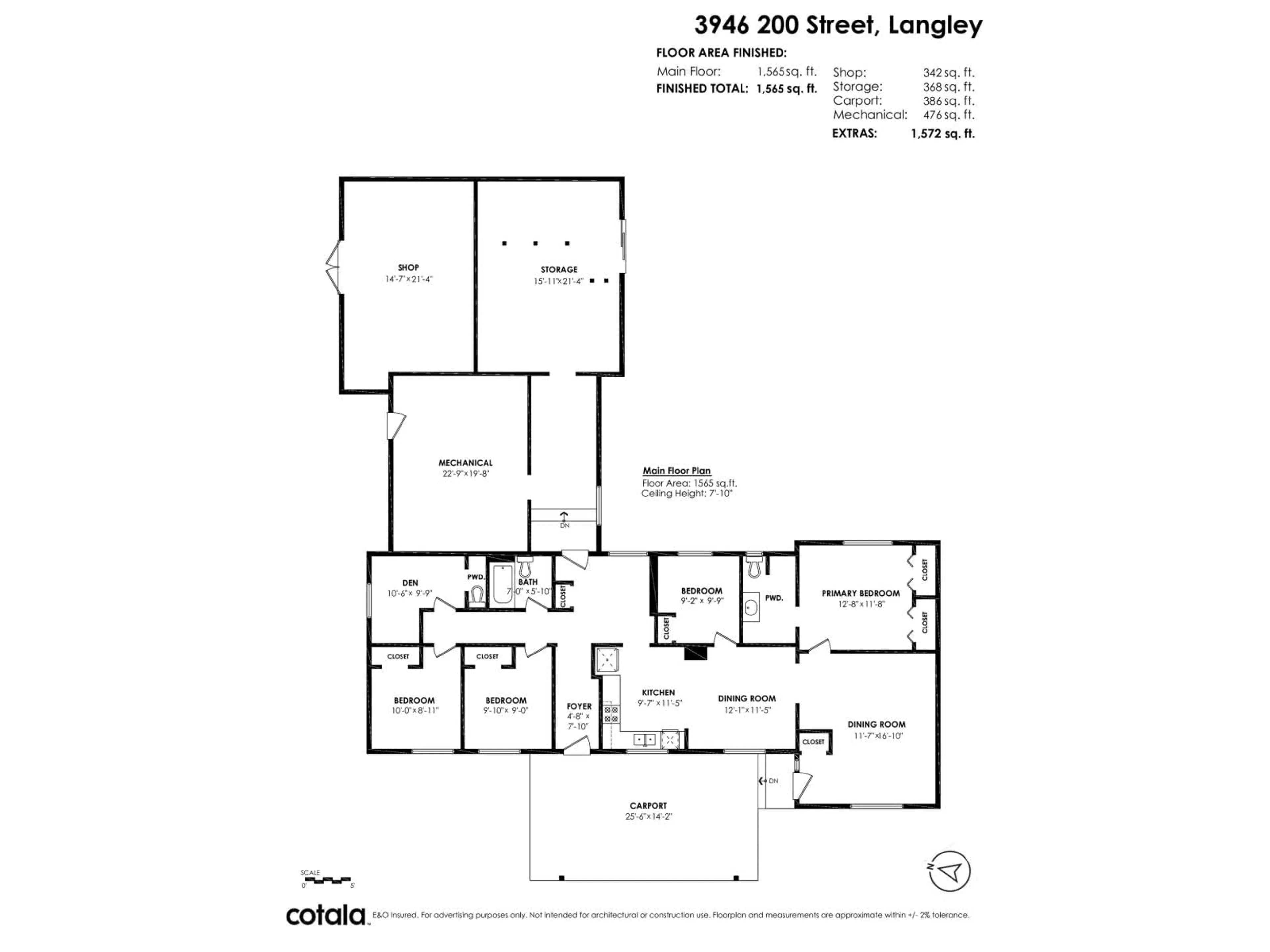 Floor plan for 3946 200 STREET, Langley British Columbia V3A1K5