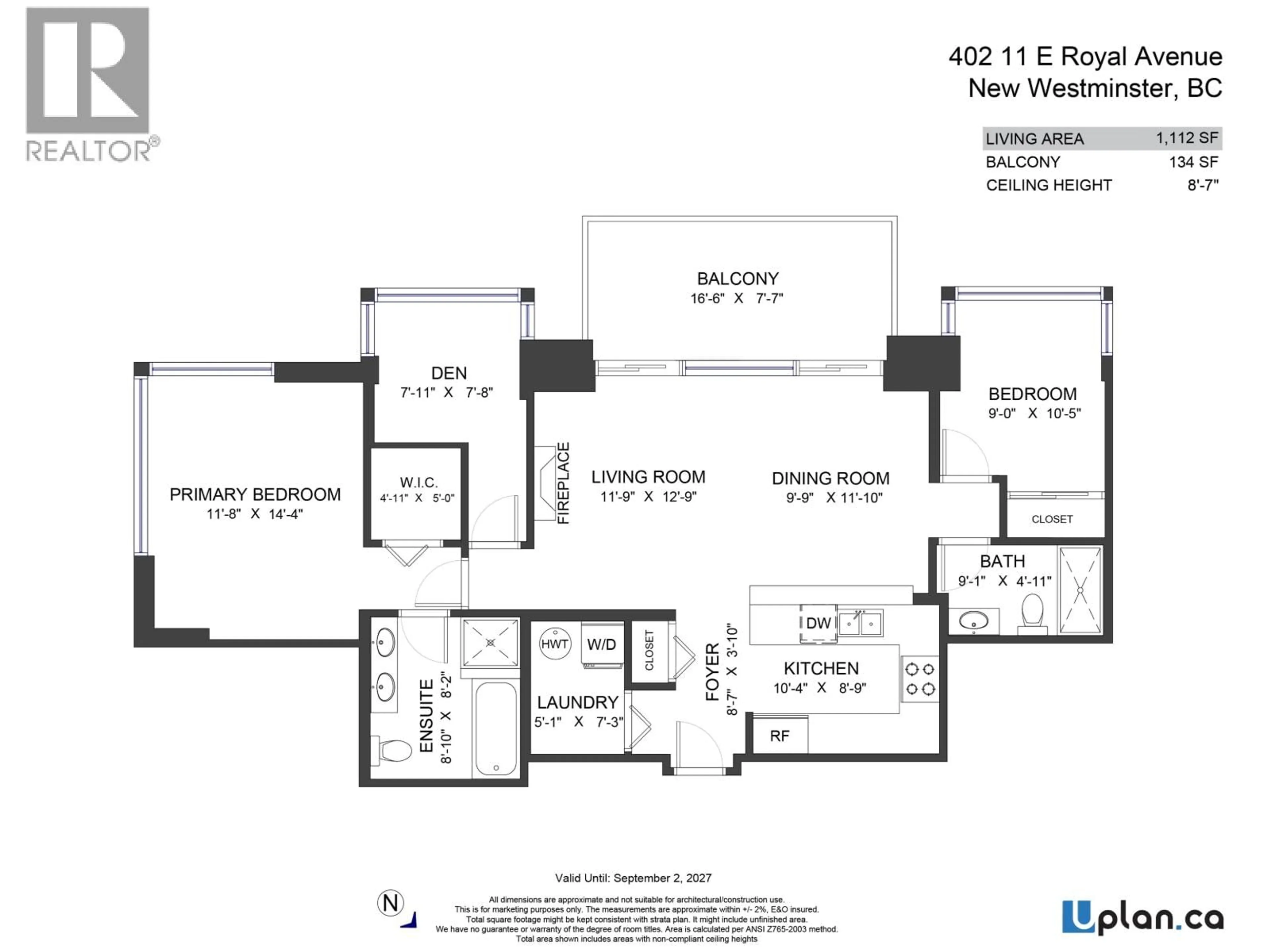 Floor plan for 402 - 11 E ROYAL AVENUE, New Westminster British Columbia V3L0A8