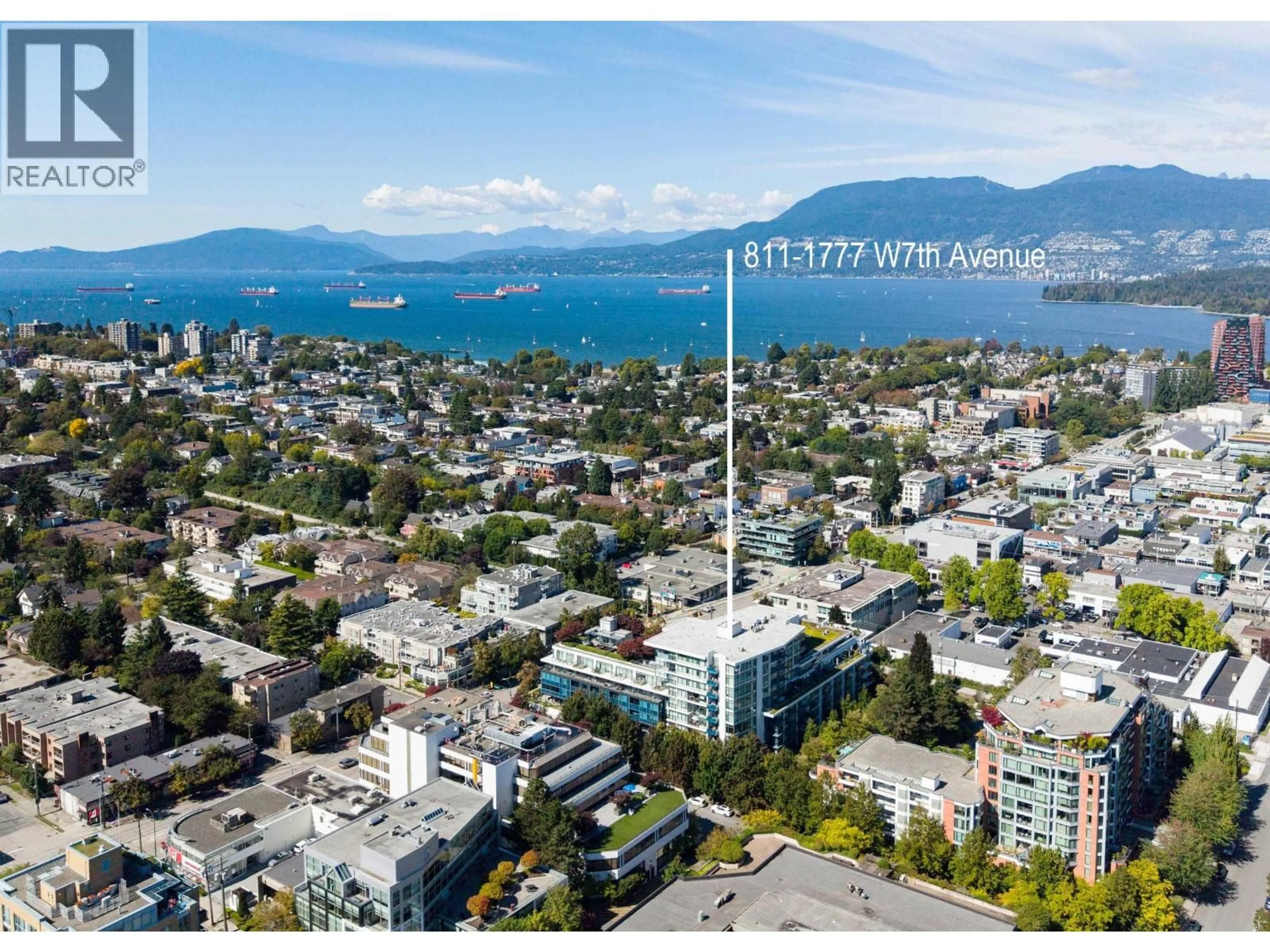 A pic from outside/outdoor area/front of a property/back of a property/a pic from drone, water/lake/river/ocean view for 811 - 1777 7TH AVENUE, Vancouver British Columbia V6J0E5