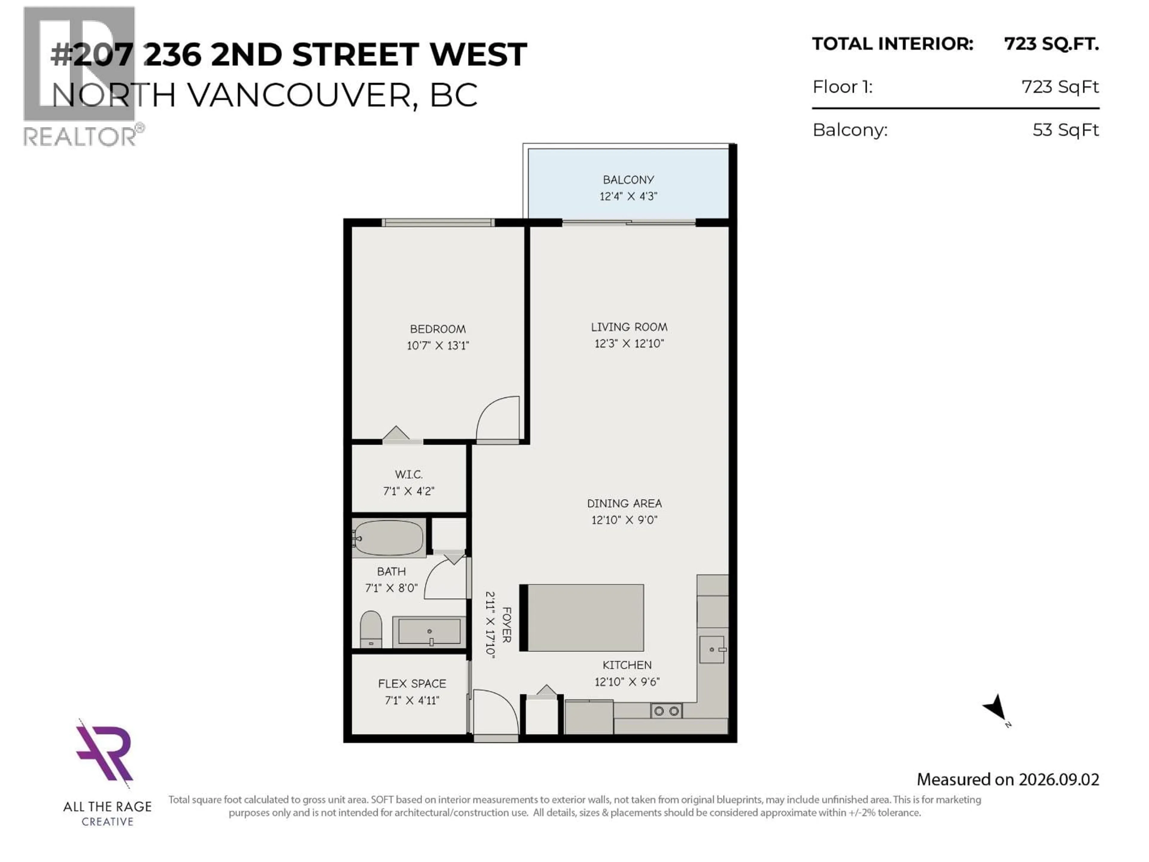 Floor plan for 207 - 236 2ND STREET, North Vancouver British Columbia V7M1C6