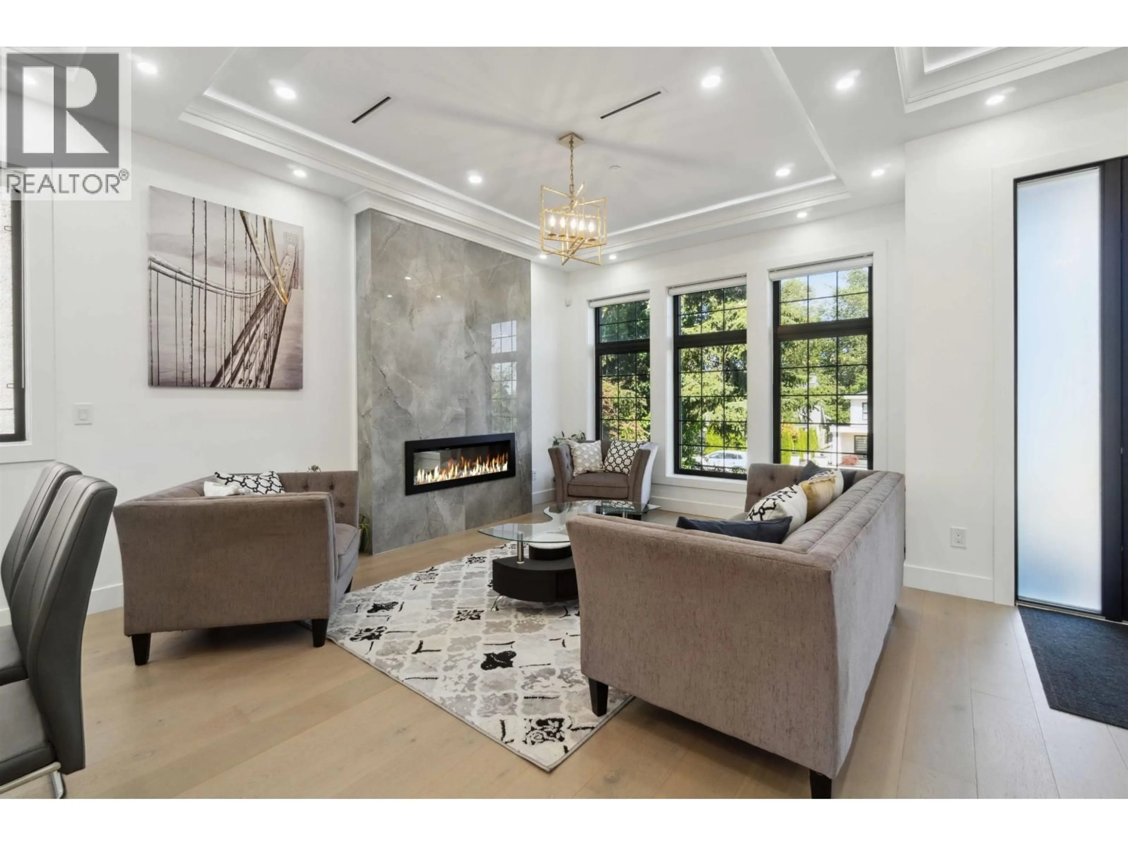 Living room with furniture, ceramic/tile floor for 8007 ELLIOTT STREET, Vancouver British Columbia V5S2P3