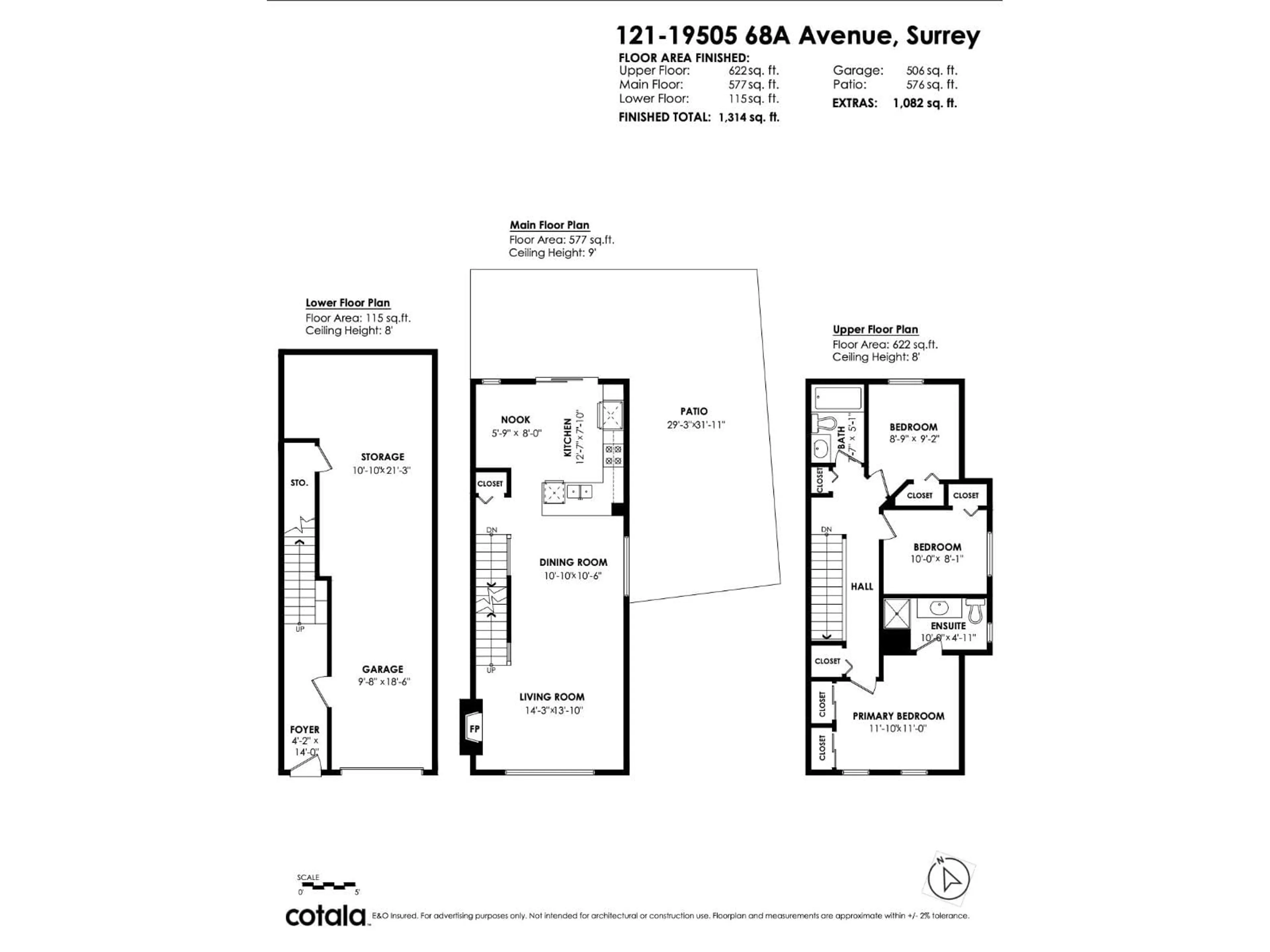Floor plan for 121 - 19505 68A AVENUE, Surrey British Columbia V4N6K3