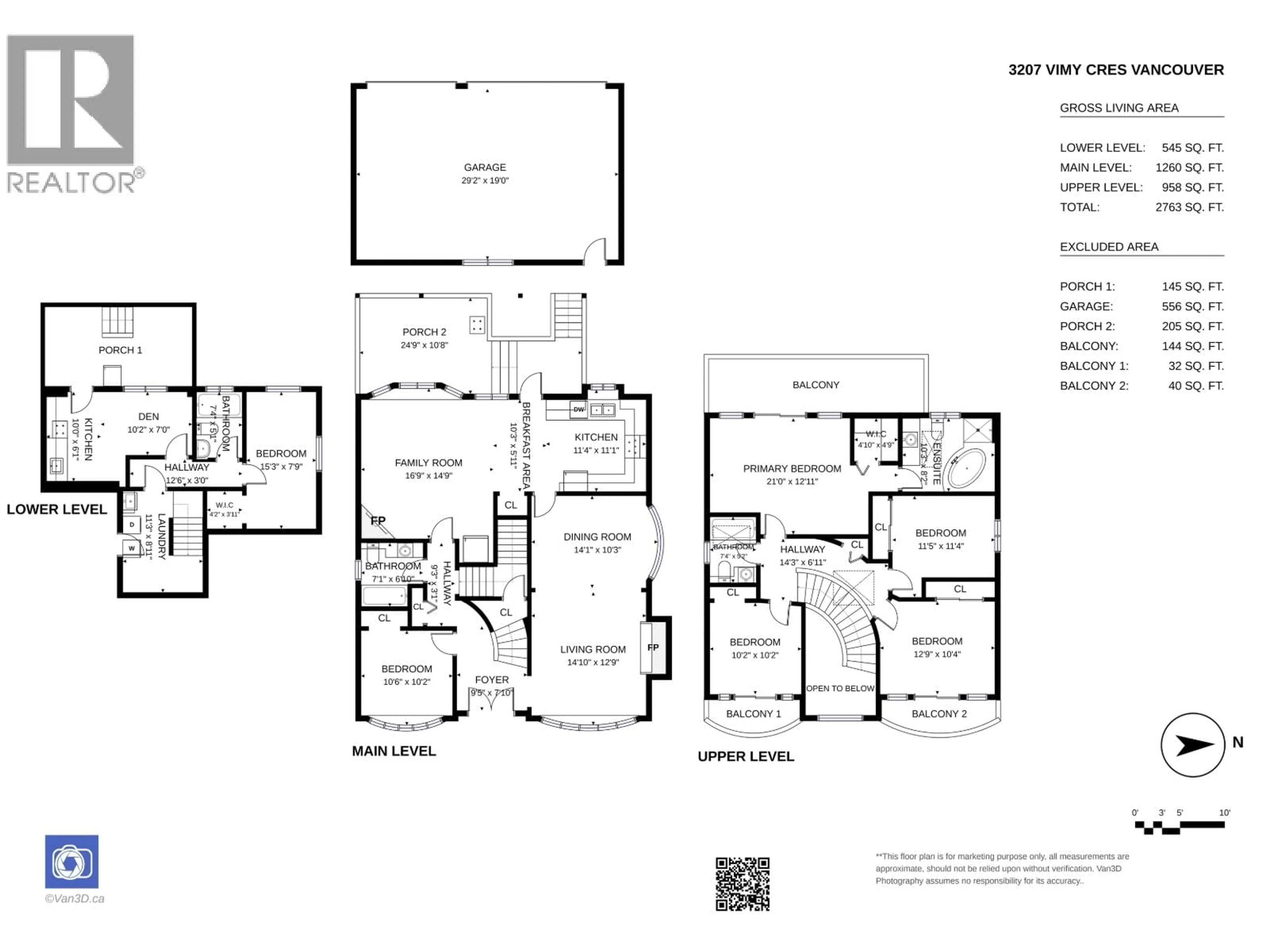 Floor plan for 3207 VIMY CRESCENT, Vancouver British Columbia V5M4B5