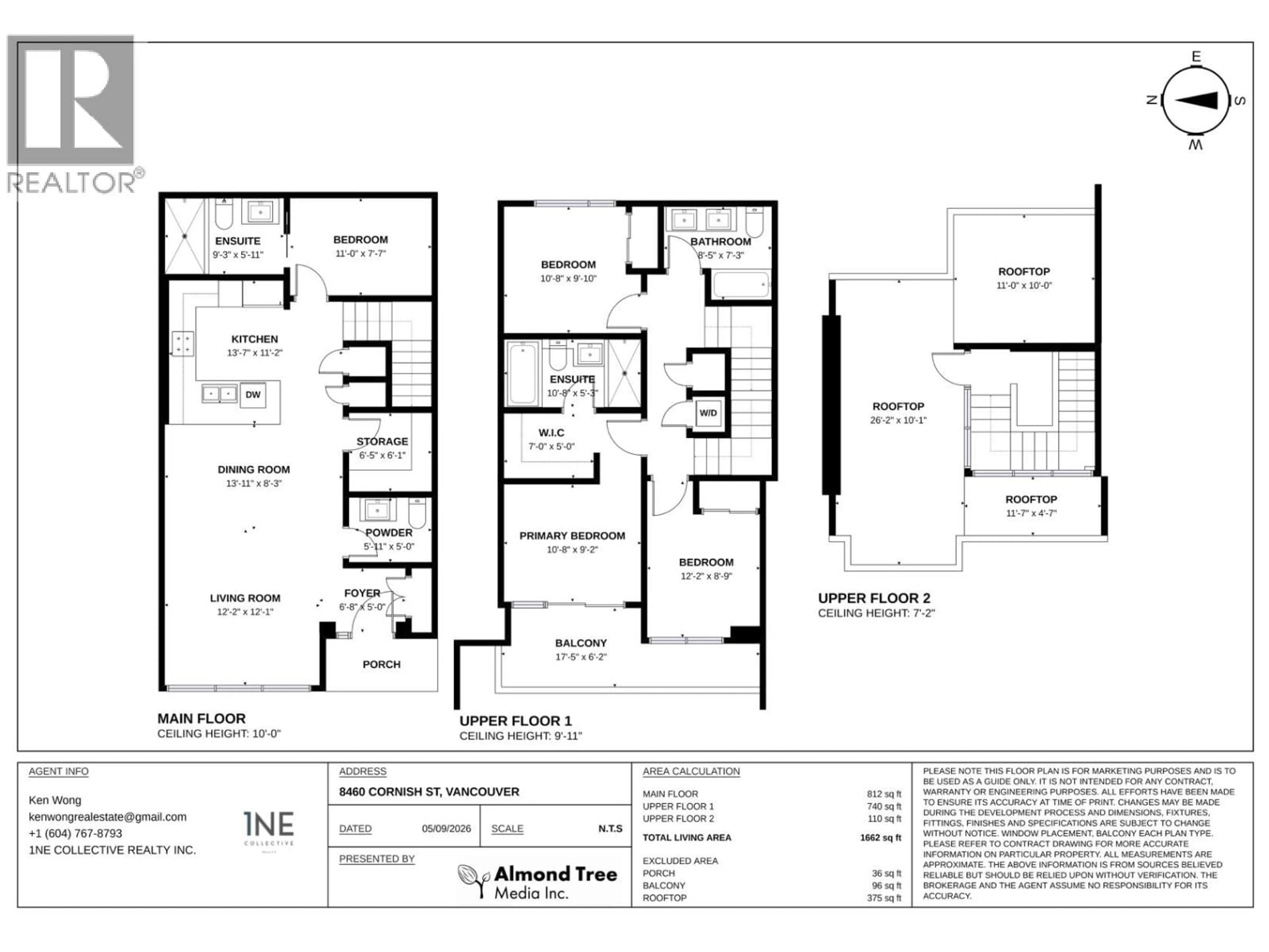 Floor plan for 8460 CORNISH STREET, Vancouver British Columbia V6P5B8