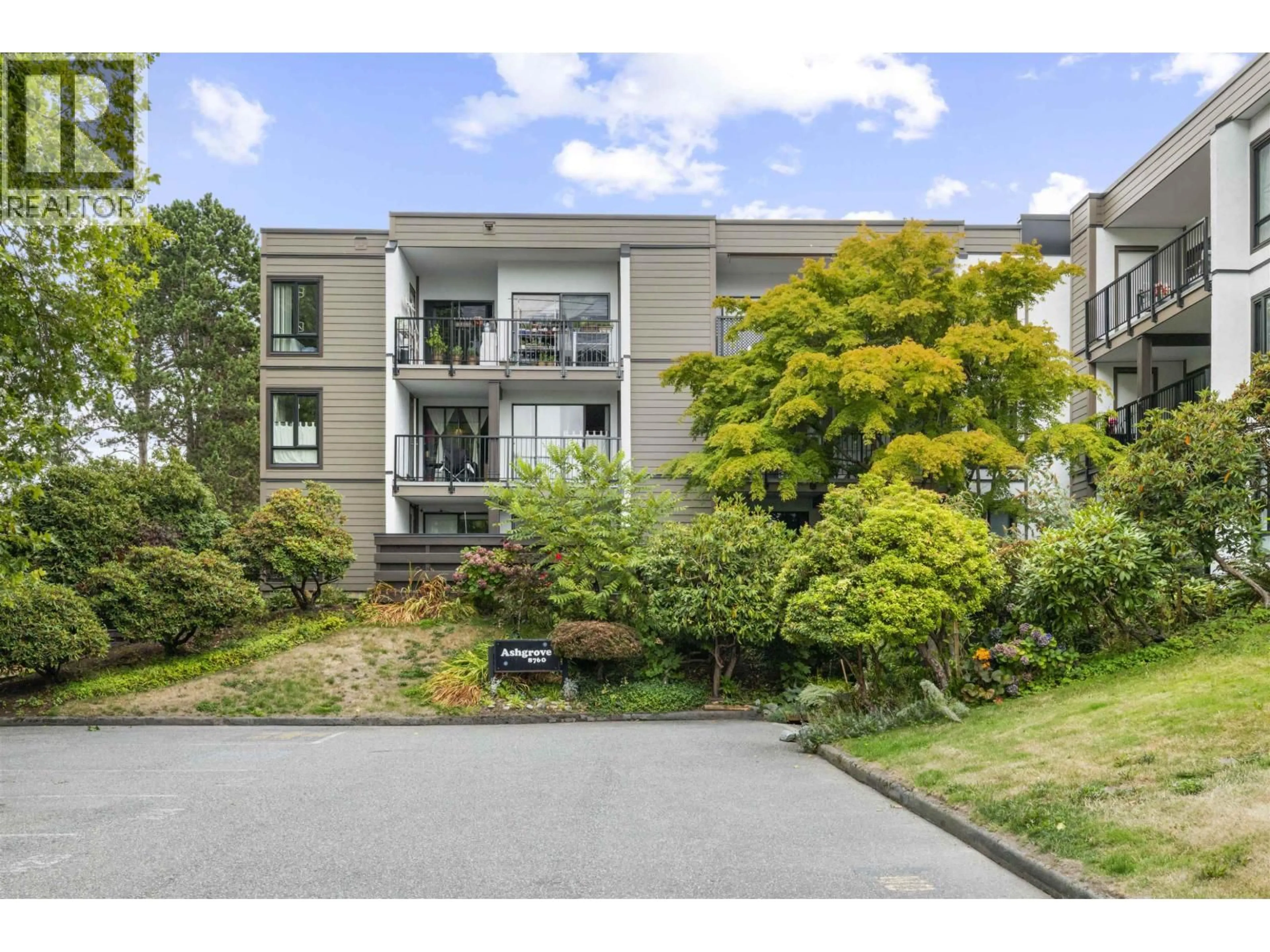 A pic from outside/outdoor area/front of a property/back of a property/a pic from drone, street for 302 - 8760 NO. 1 ROAD, Richmond British Columbia V7C4L5